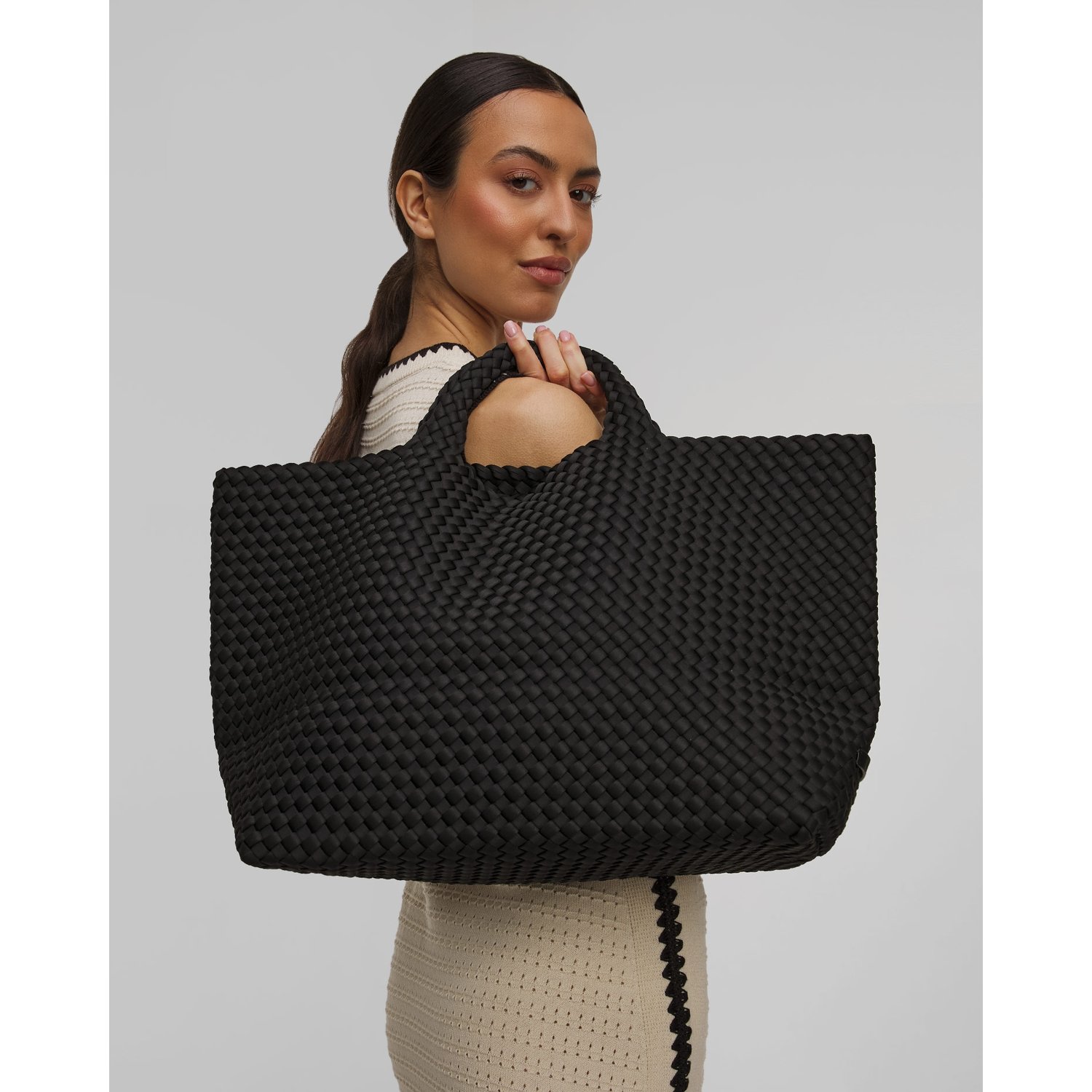 Ręcznie Pleciona Torebka Damska Naghedi St Barths Large Tote