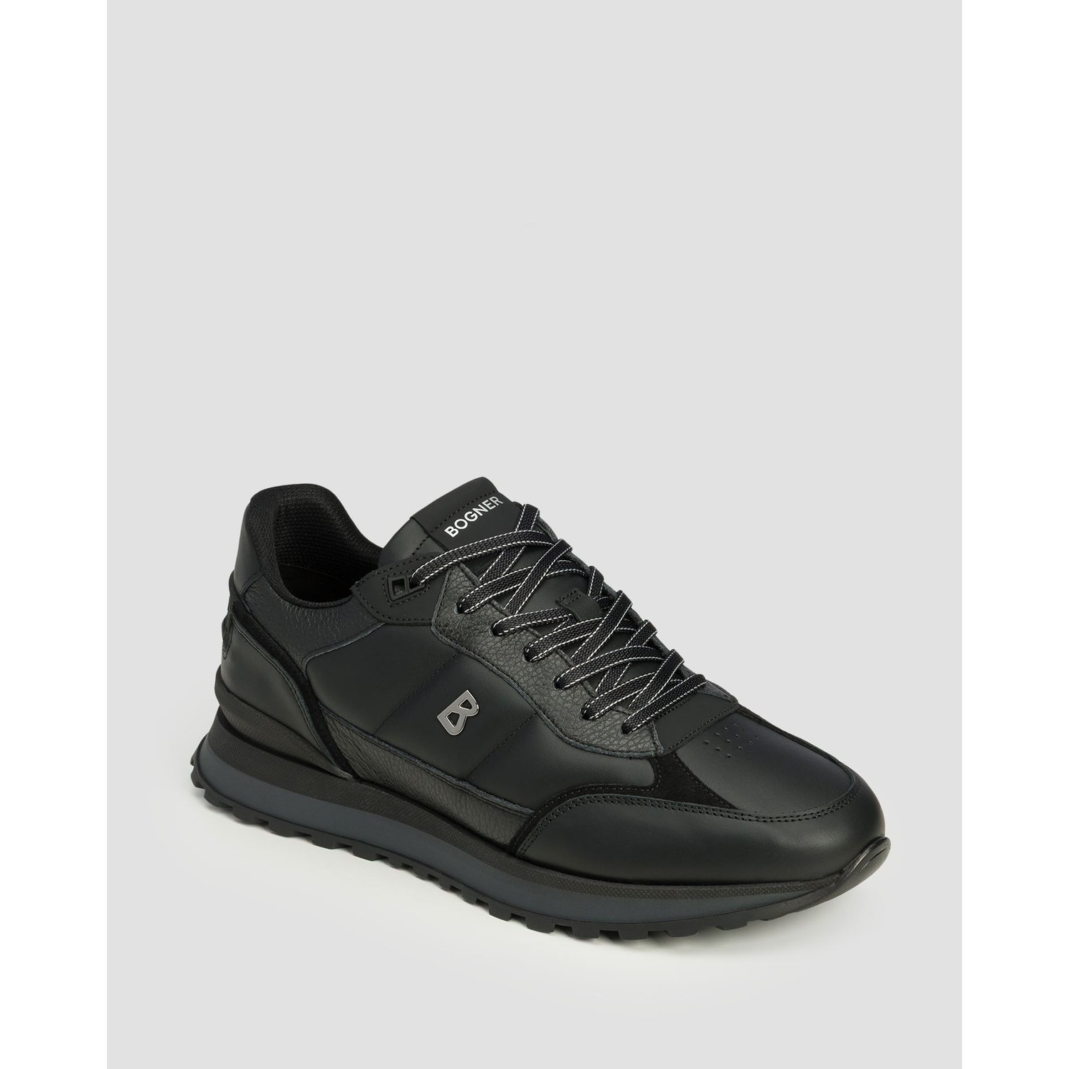 Buty Skórzane Męskie Bogner Newport 10 A Czarny