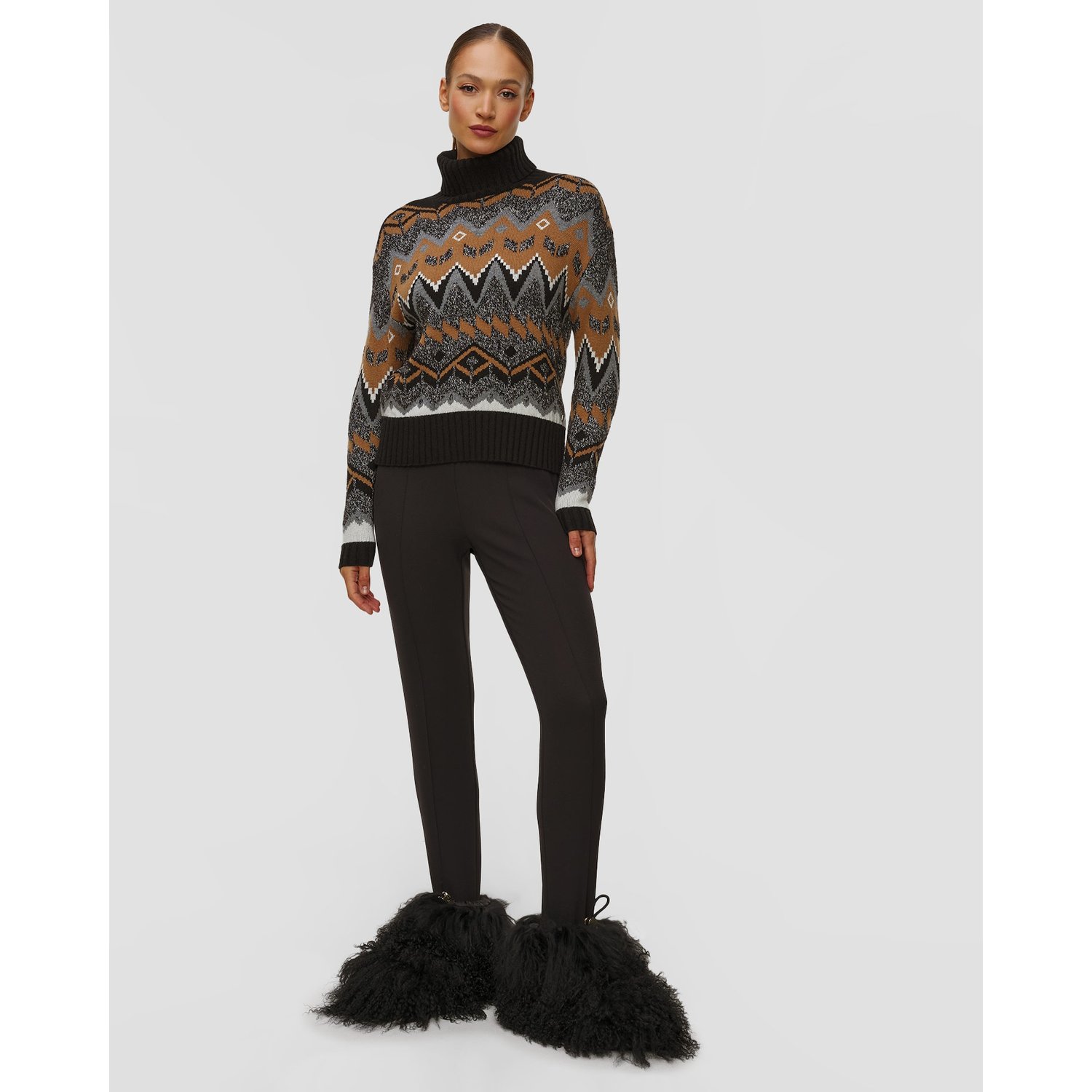 Buty Z Futrem Damskie Bogner Meribel 3 Czarne