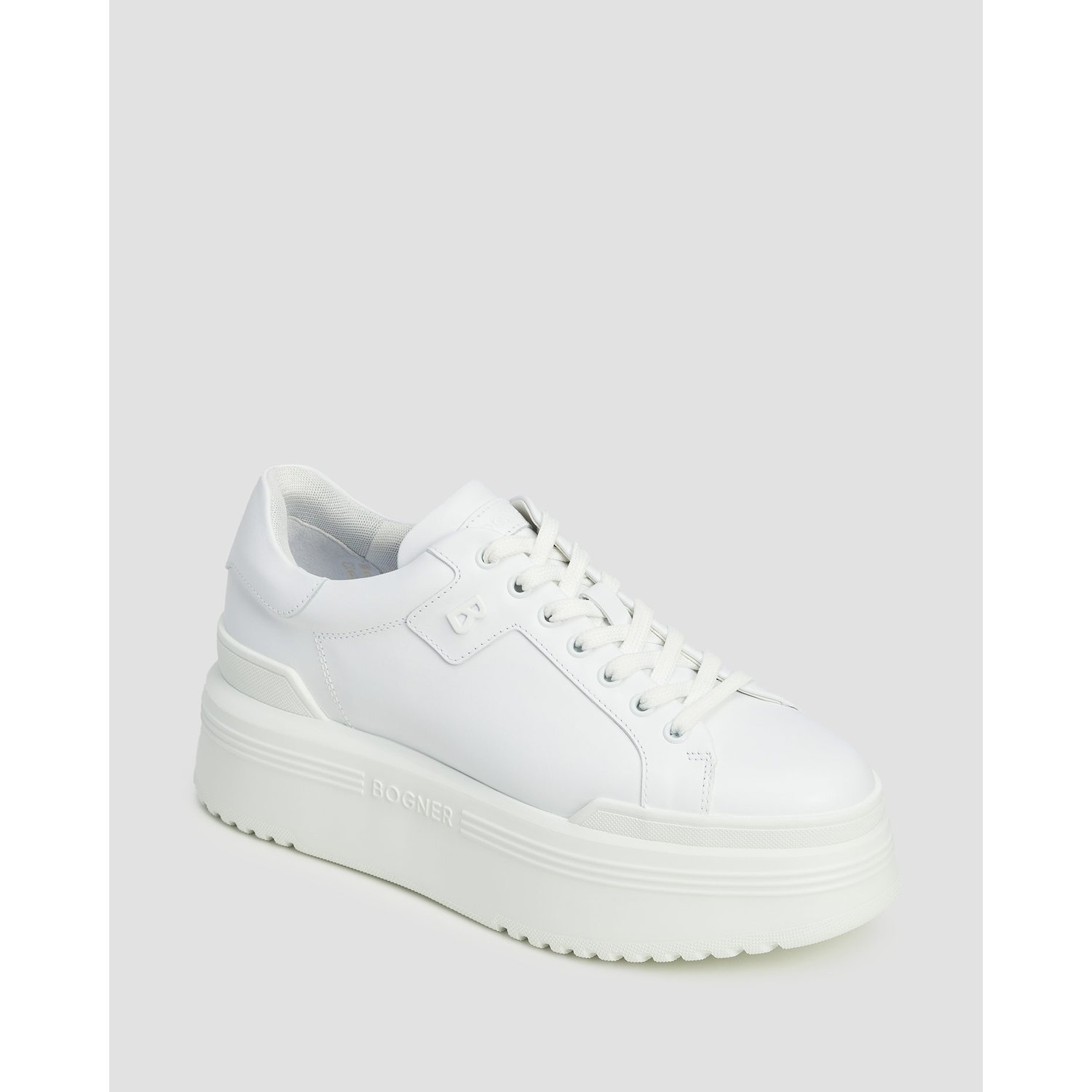 Sneakersy Damskie Na Platformie Bogner New York 4b Białe