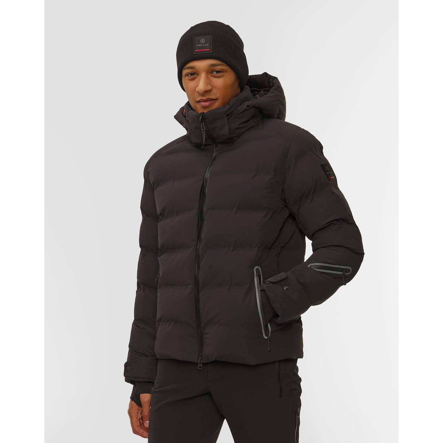 Czarna Kurtka Narciarska Męska Bogner Fire+ice Tec-luka