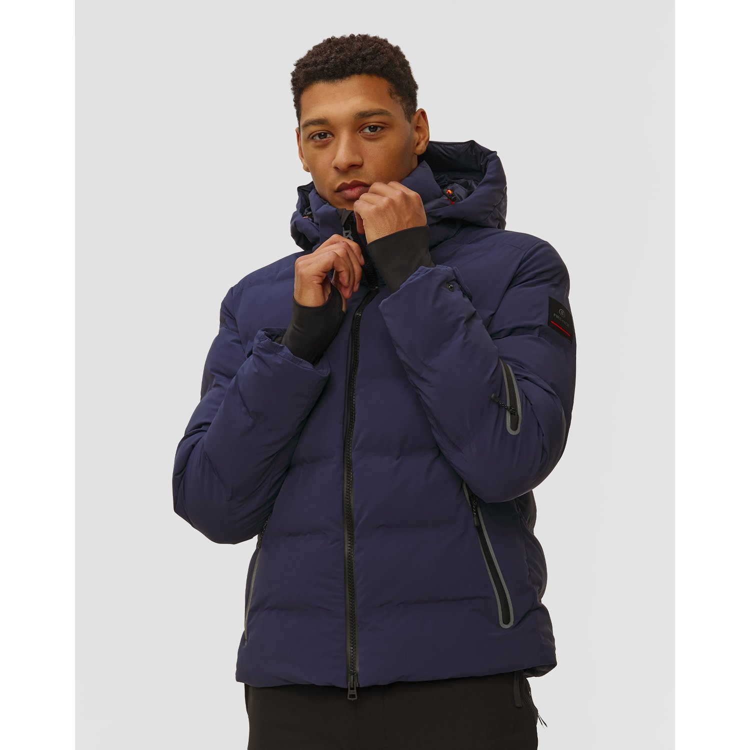 Granatowa Kurtka Narciarska Męska Bogner Fire+ice Tec-luka