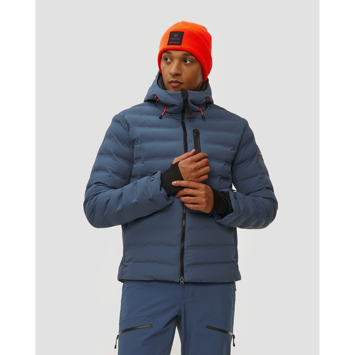 Niebieska Kurtka Narciarska Męska Bogner Fire+ice York