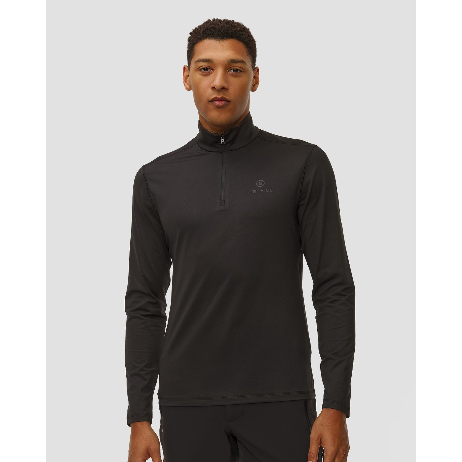 Czarny Golf Narciarski Męski Bogner Fire+ice Pascal