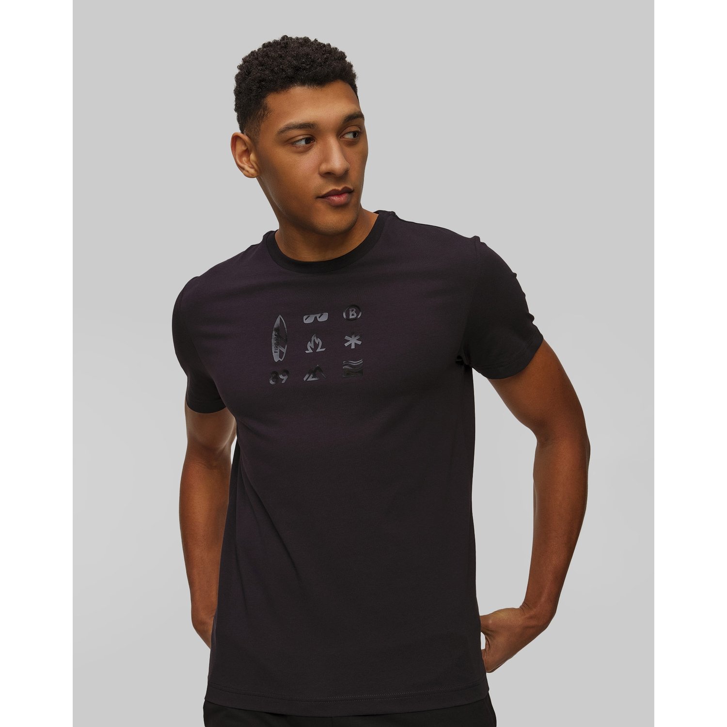 Granatowy T-shirt Męski Bogner Fire+ice Matteo
