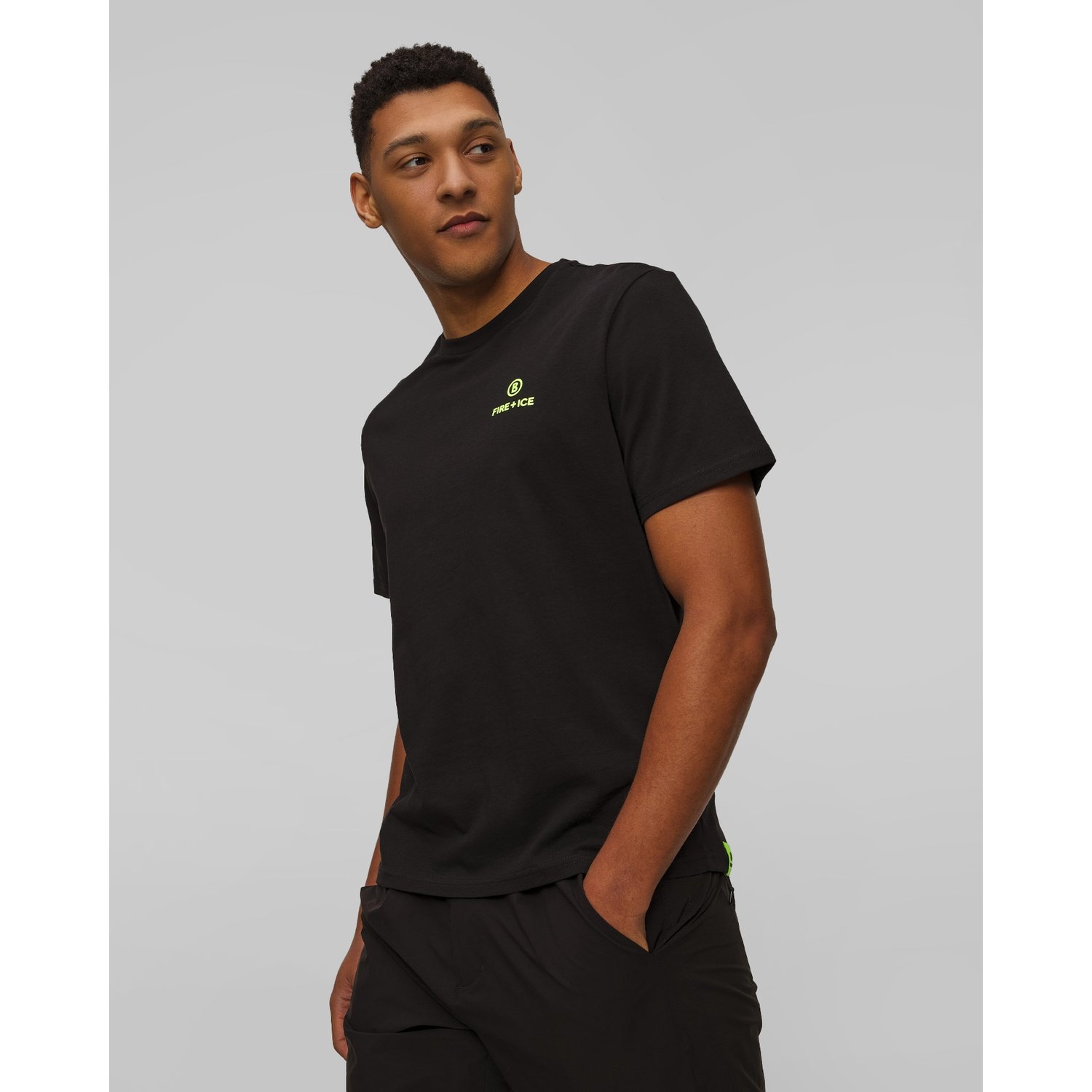 Czarny T-shirt Męski Bogner Fire+ice Mick3