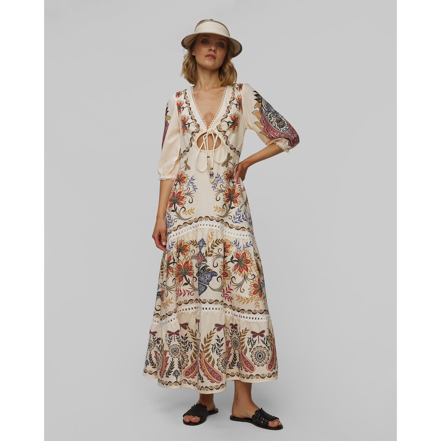 Sukienka Maxi Farm Rio Boho Glam Lenzing™ Ecovero™ Euroflax™