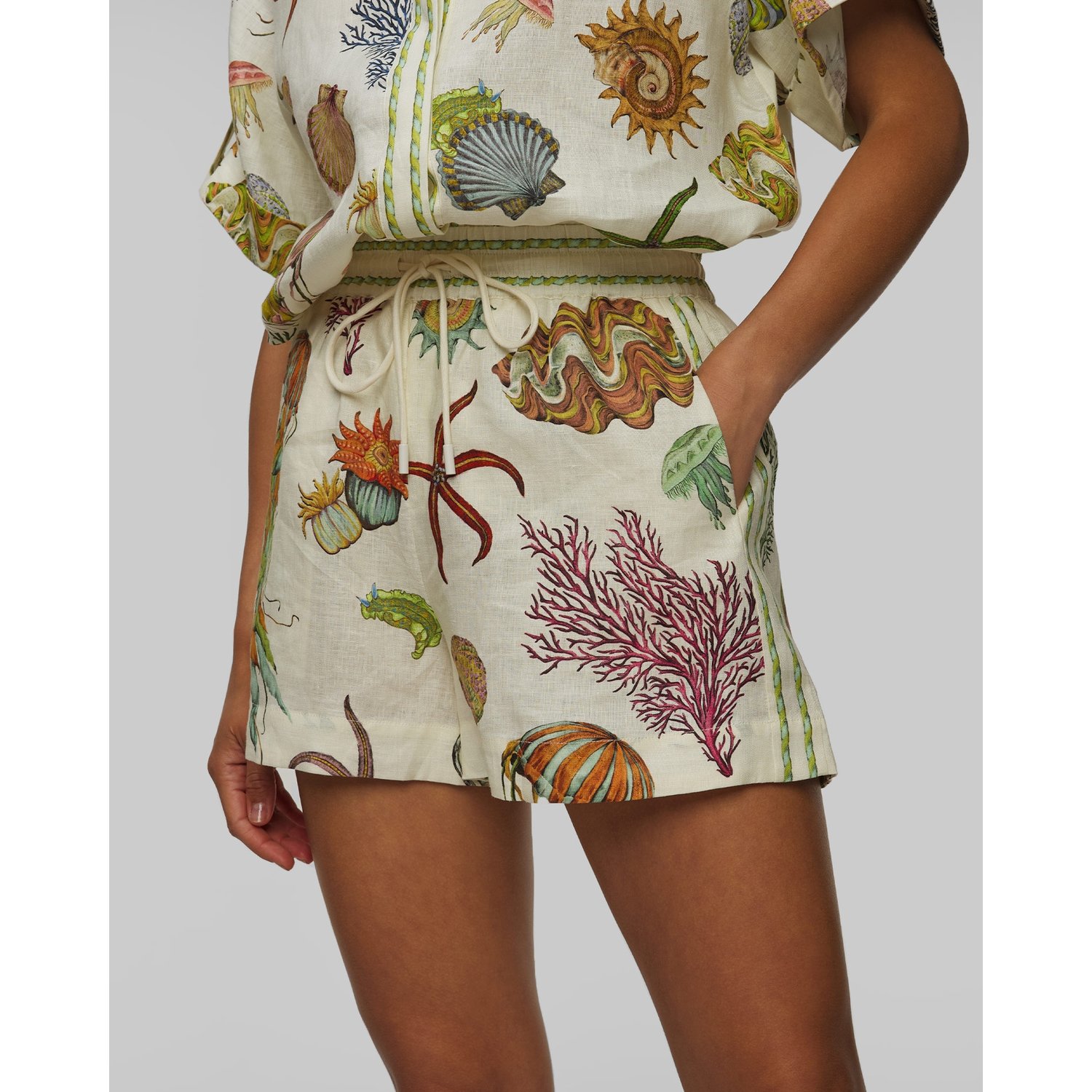 Szorty Lniane Damskie Alemais Sea Short