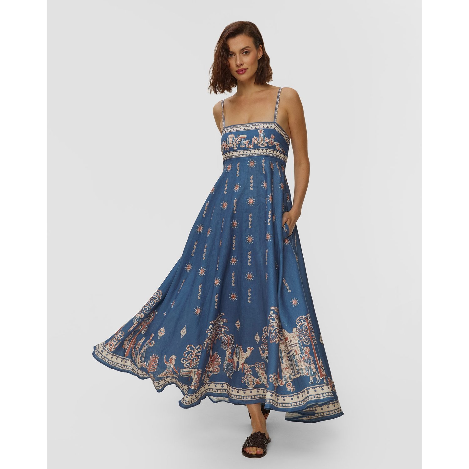 Sukienka Lniana Damska Alemais Acacia Sundress