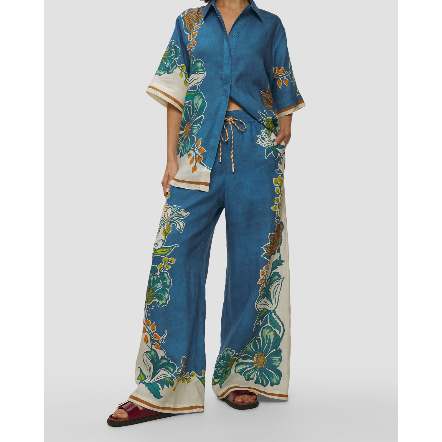 Spodnie Lniane Damskie Alemais Luda