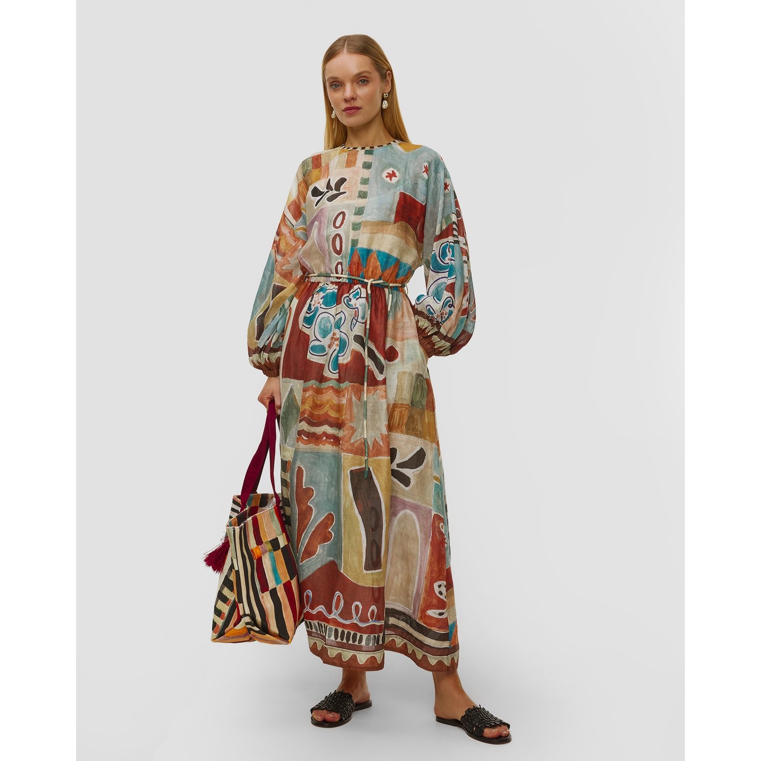 Sukienka Damska Z Ramii Alemais Michelle Midi Dress