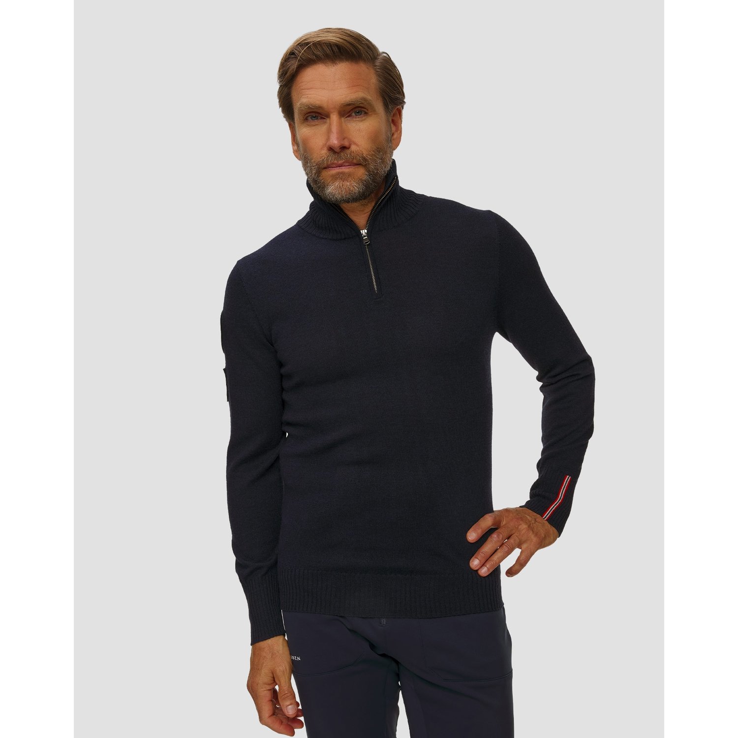 Sweter Męski Amundsen Amundsen Peak Half Zip Granatowy
