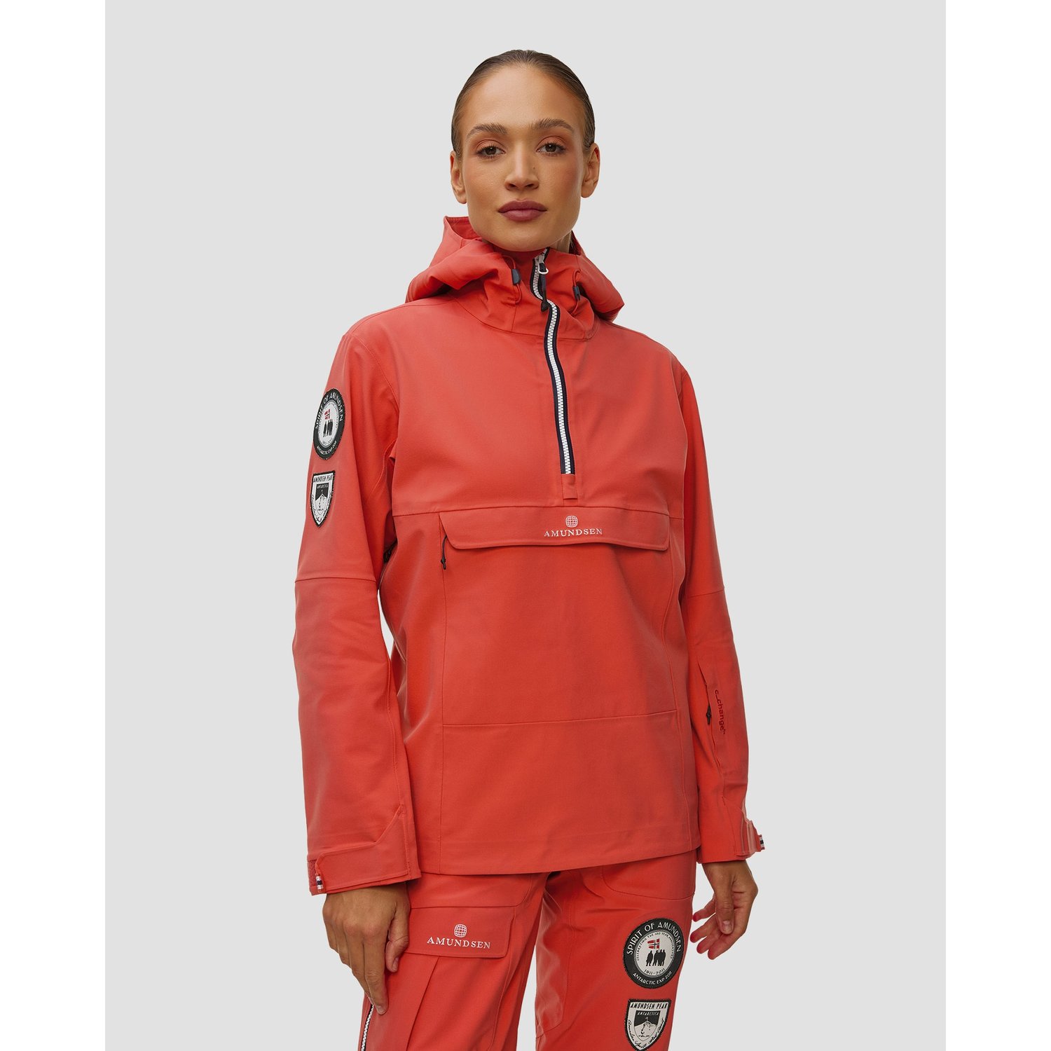 Kurtka Skiturowa Damska Amundsen Amundsen Peak Anorak Czerwona