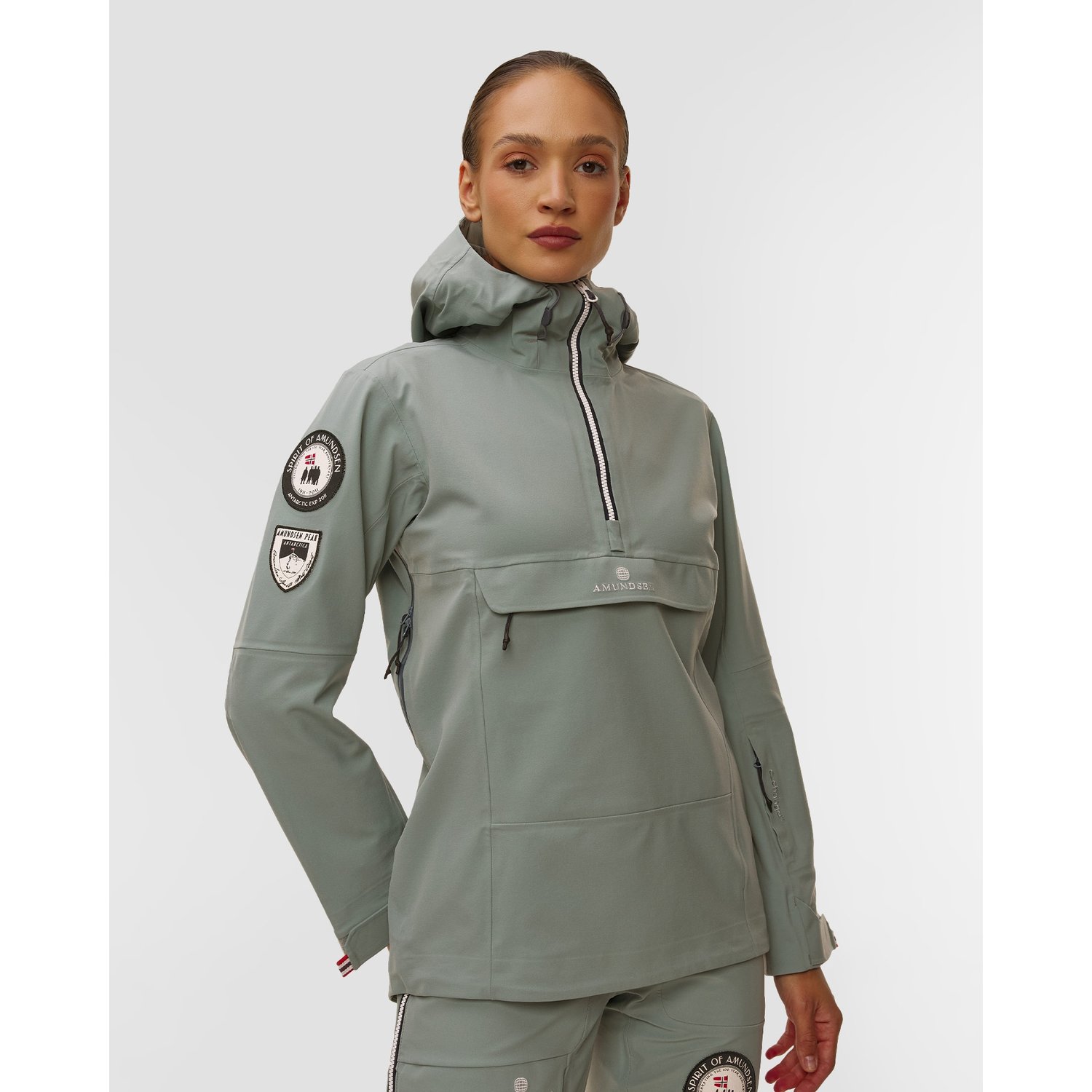 Kurtka Skiturowa Damska Amundsen Amundsen Peak Anorak Niebieskoszara