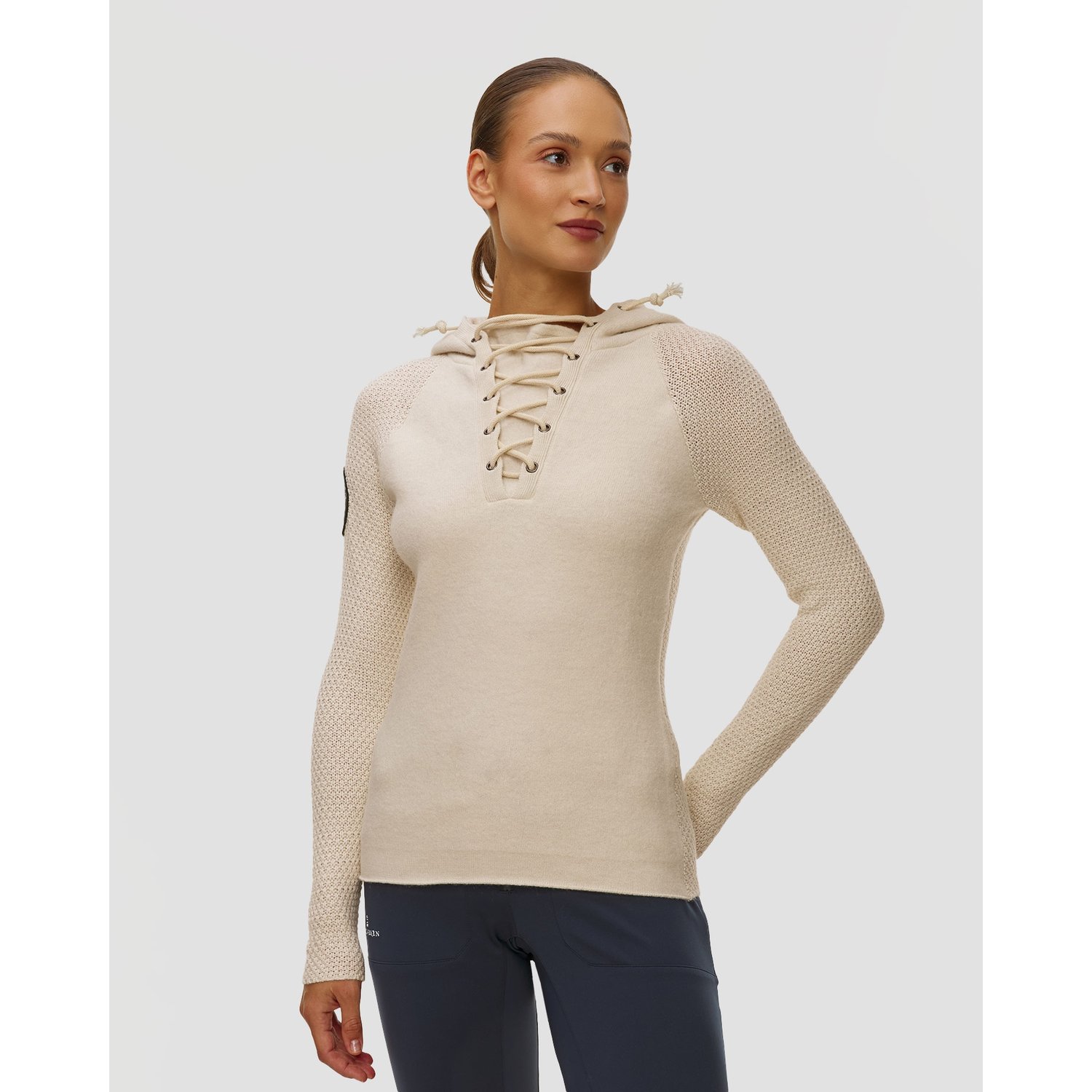 Sweter Damski Amundsen Boiled Hoodie Laced Beżowy