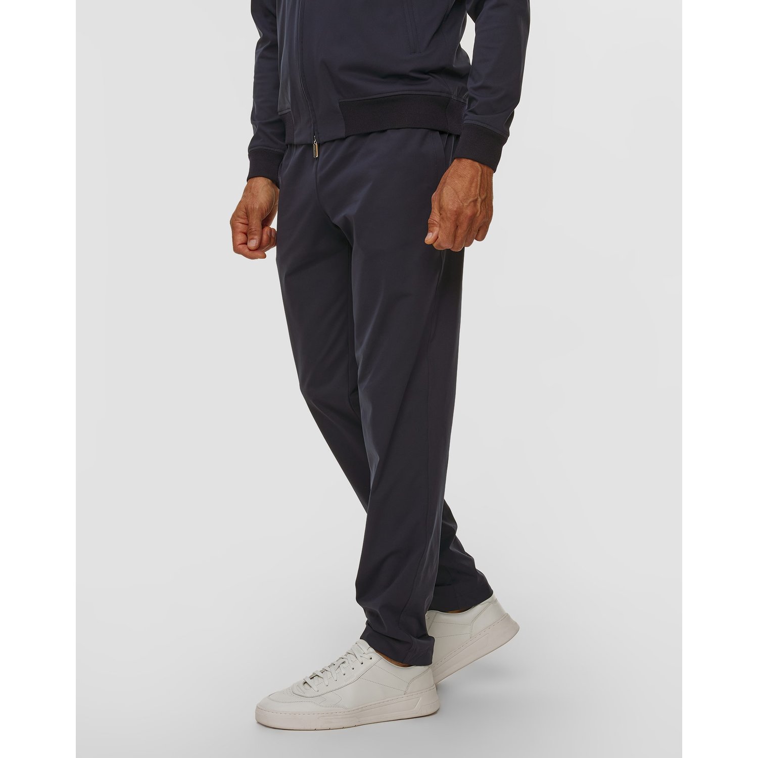 Granatowe Spodnie Męskie Pashmere