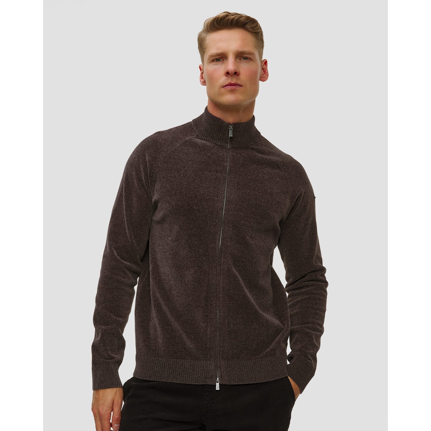 Szary Sweter Rozpinany Męski Unity Original Chimbo Cheni