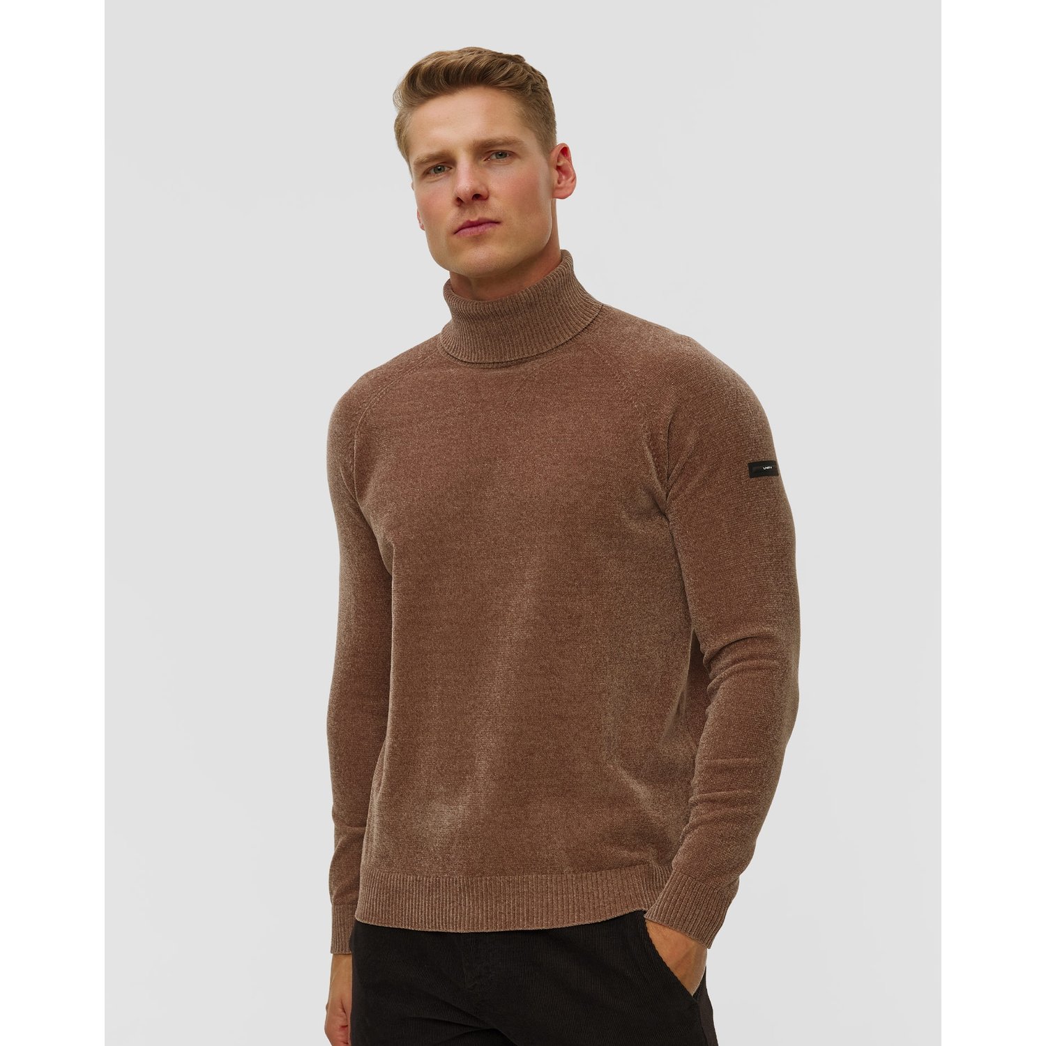 Brązowy Sweter Z Golfem Męski Unity Original Popov Cheni