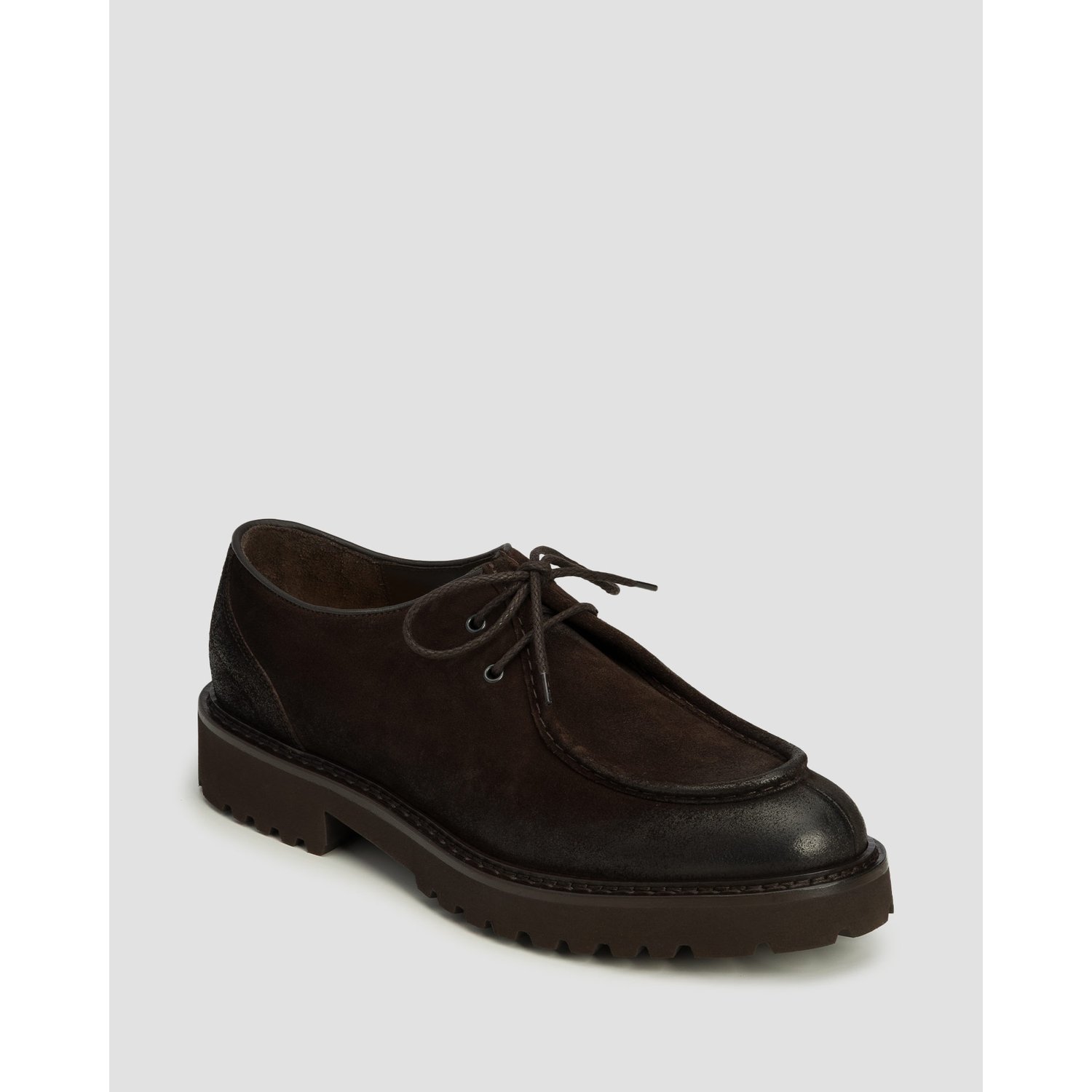 Buty Skórzane Męskie Doucal's Derby Parabout Commander Terre Czarne