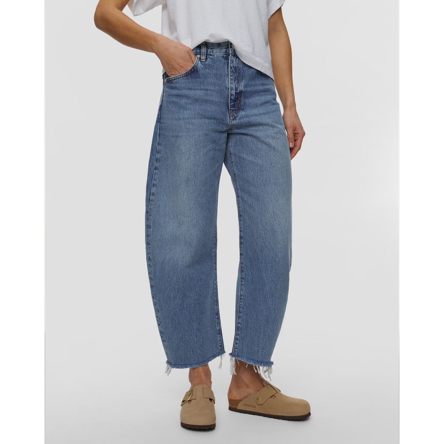 Spodnie Jeanoswe Damskie Frame The Bubble Crop