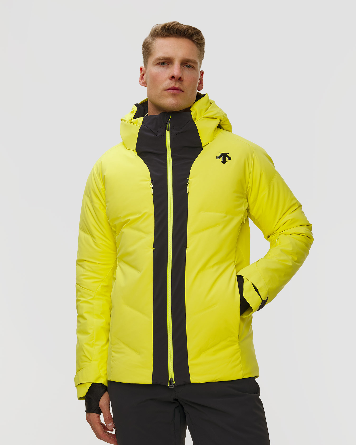 Men's ski jacket Descente Hybrid Down Jacket yellow