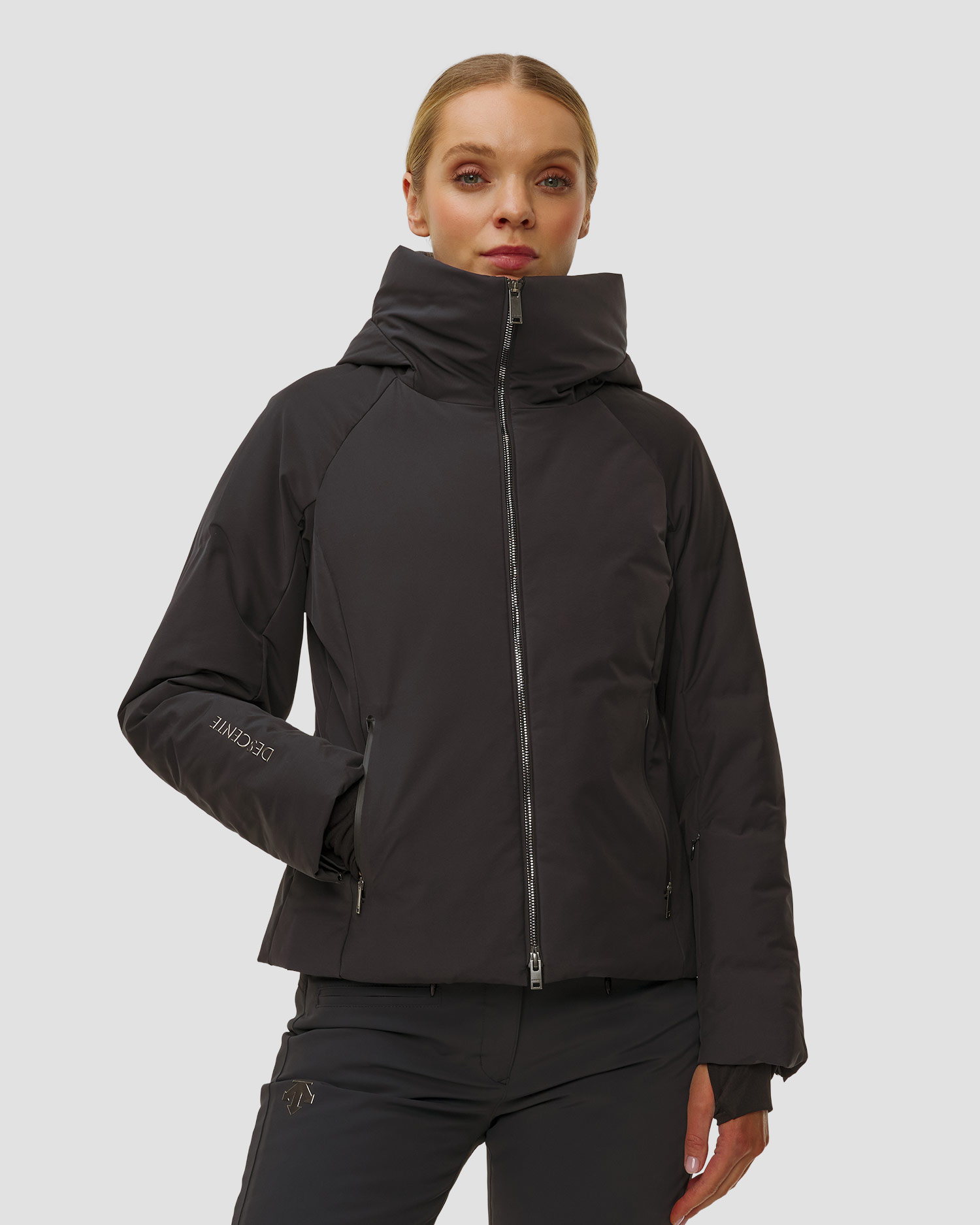 Kurtka narciarska puchowa damska Descente Double Collar Jacket czarna