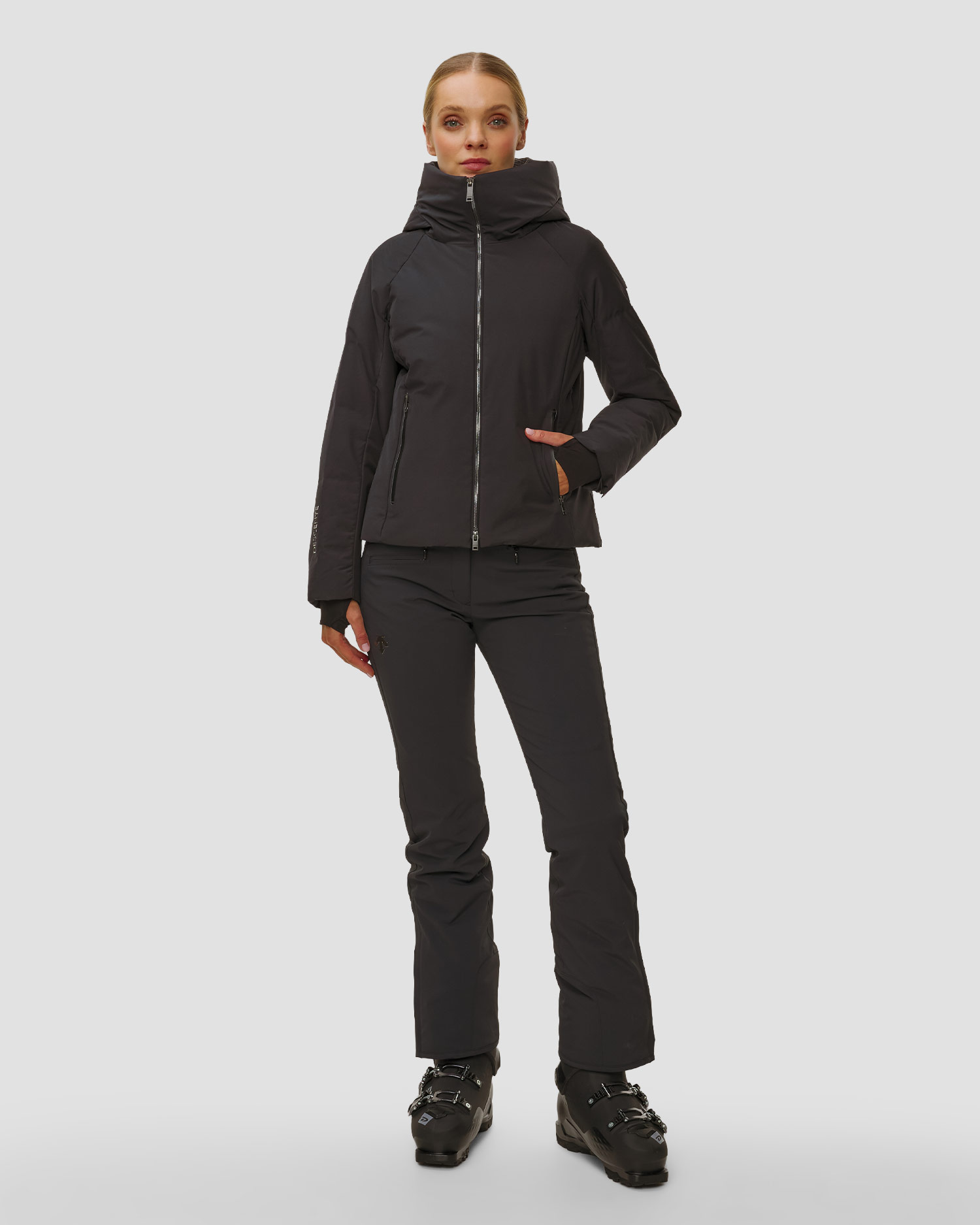 Kurtka narciarska puchowa damska Descente Double Collar Jacket czarna