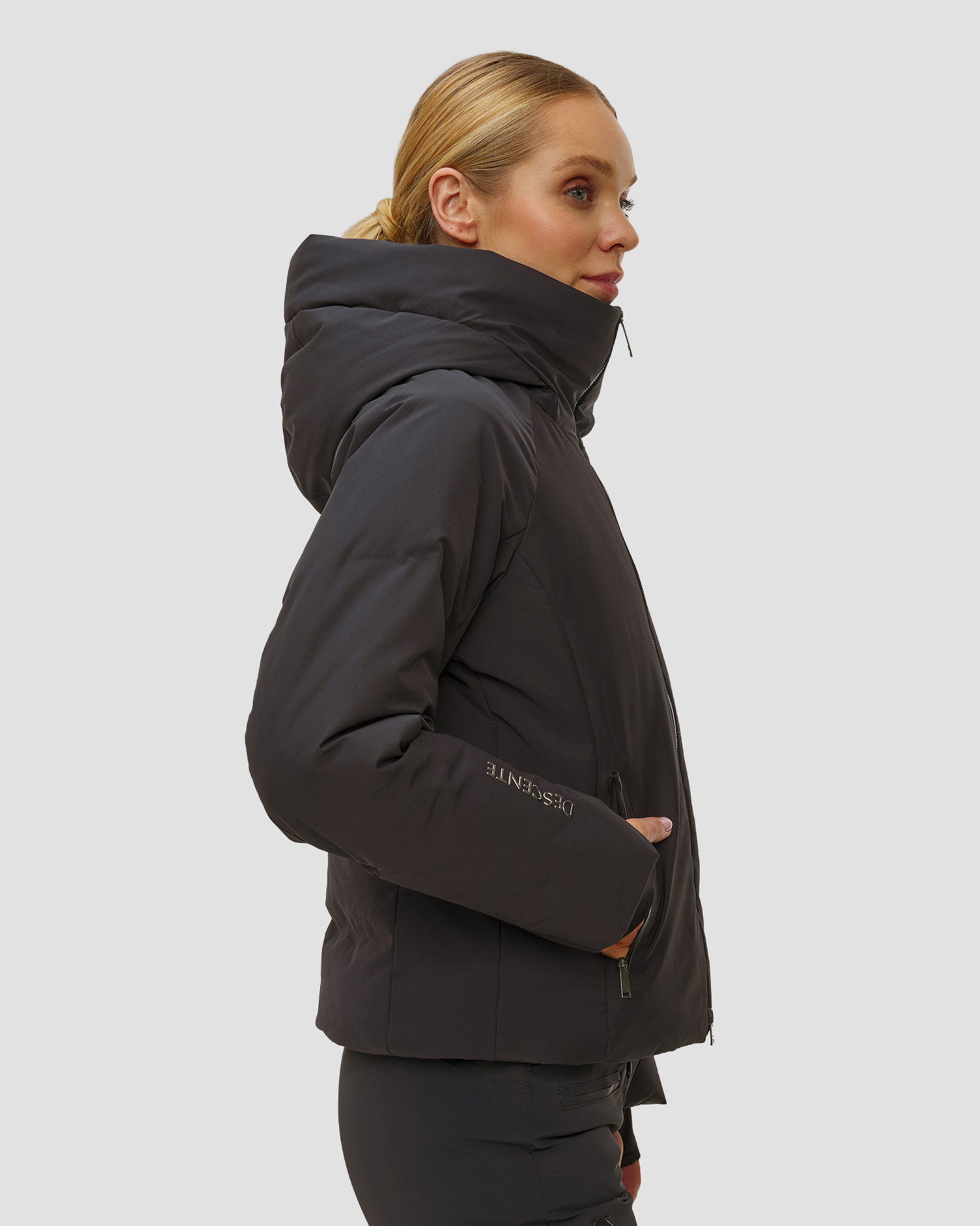 Kurtka narciarska puchowa damska Descente Double Collar Jacket czarna