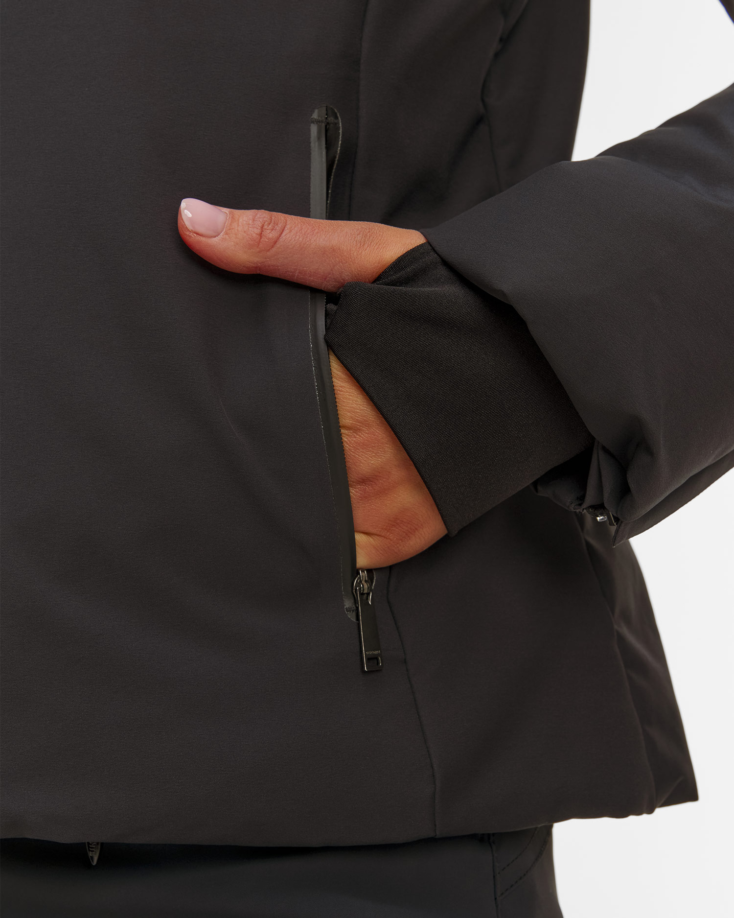 Kurtka narciarska puchowa damska Descente Double Collar Jacket czarna