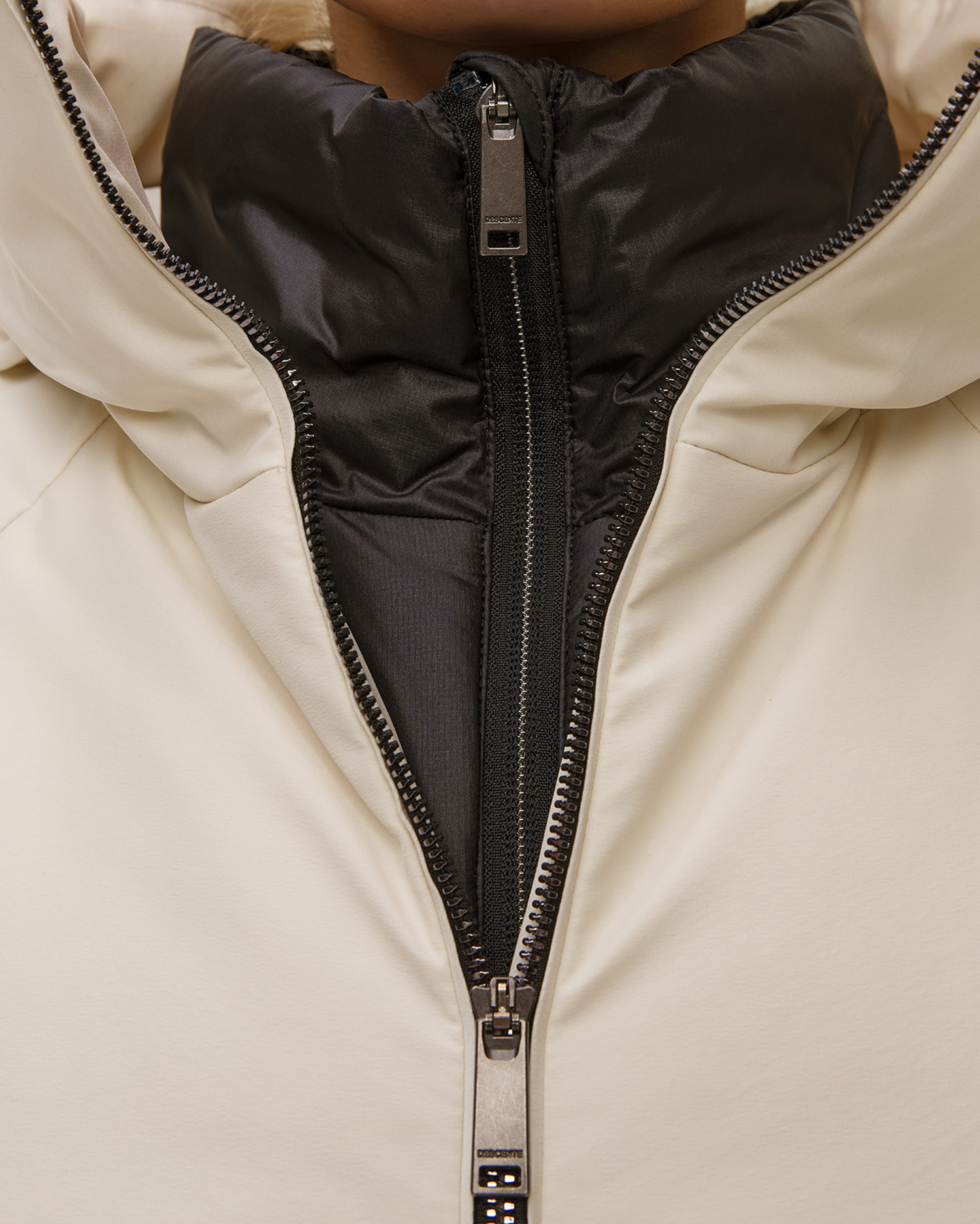 Kurtka narciarska puchowa damska Descente Double Collar Jacket biały