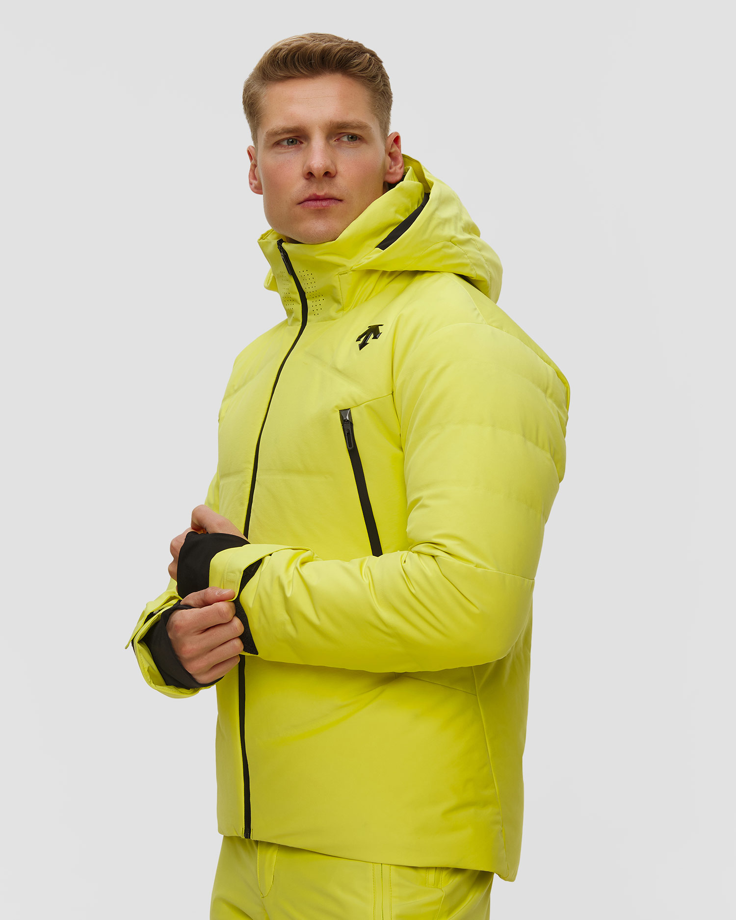 Giacca da sci da uomo Descente Hybrid Down Jacket gialla