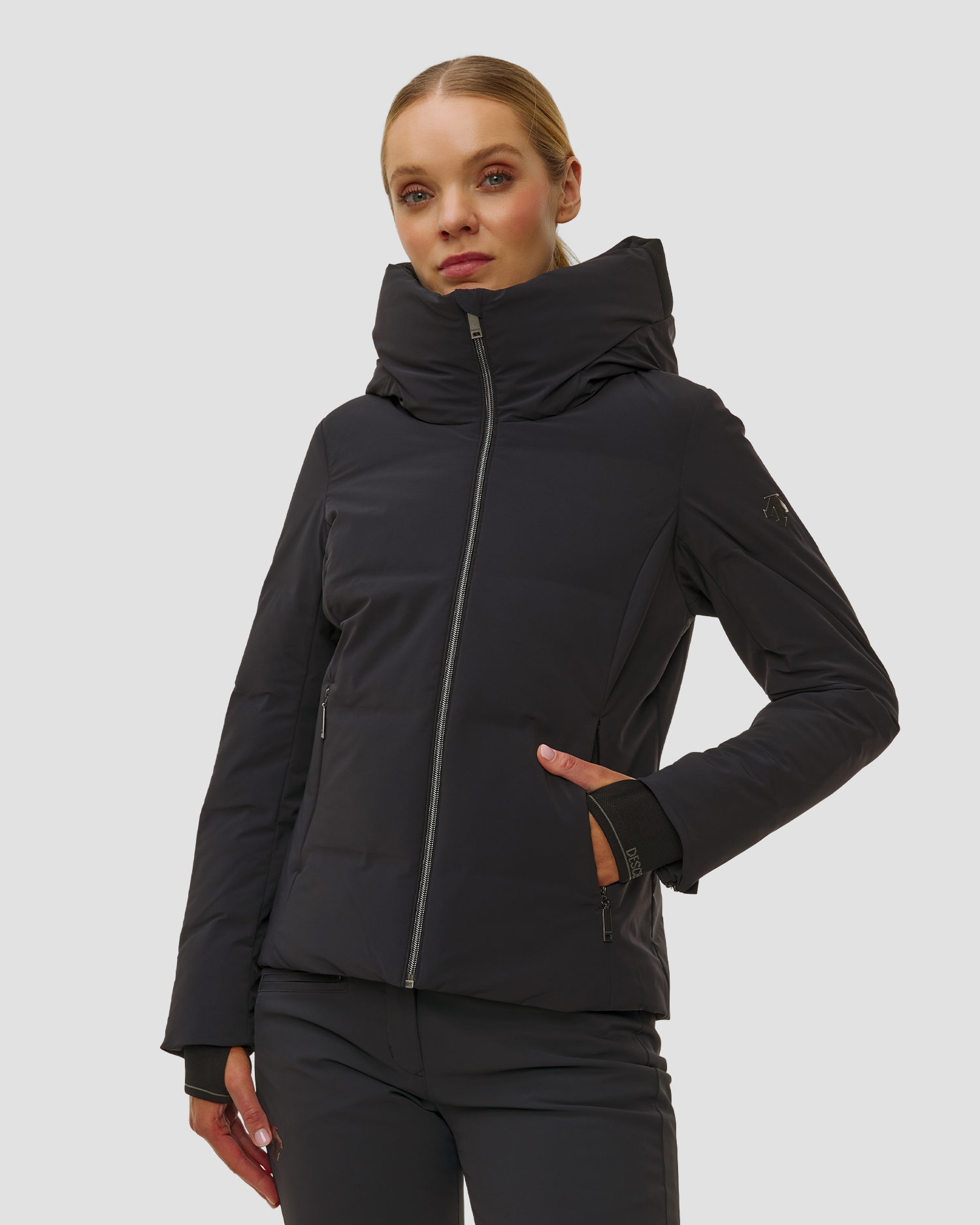 Doudoune de ski noire pour femmes Descente Janie, Couleur: Czarny