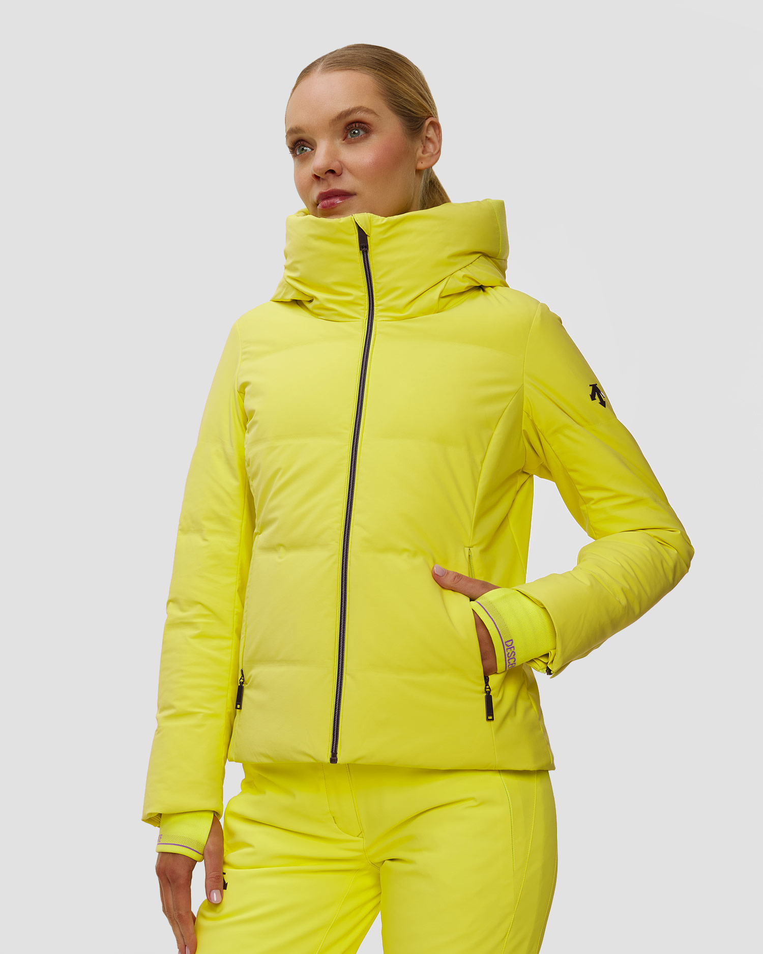 Doudoune de ski jaune pour femmes Descente Janie, Couleur: Żółty