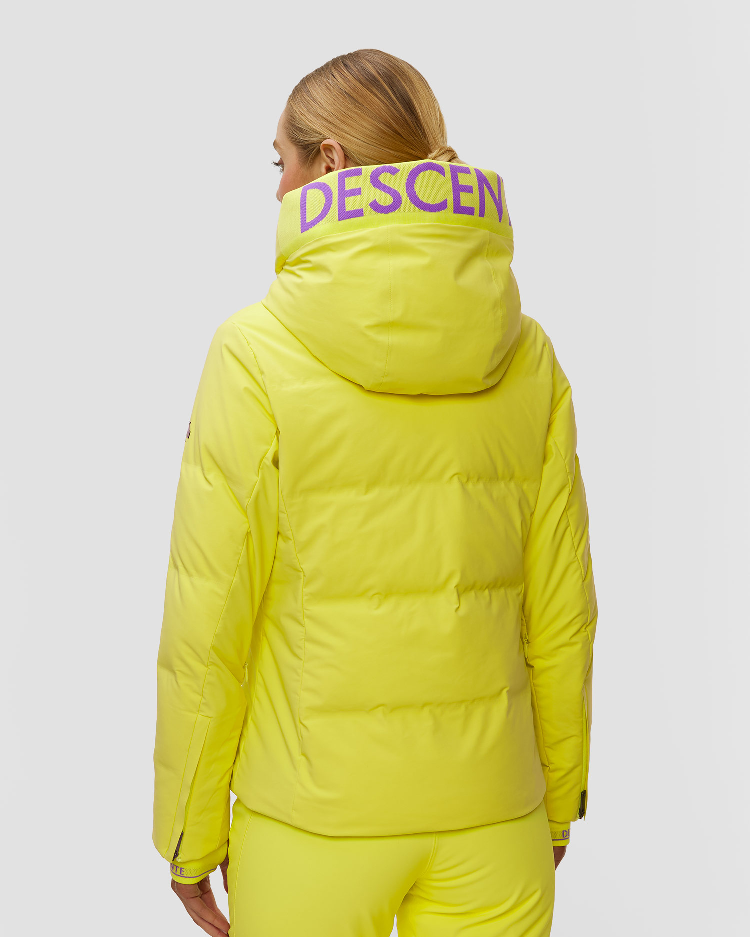 Kurtka narciarska puchowa damska Descente Janie żółta