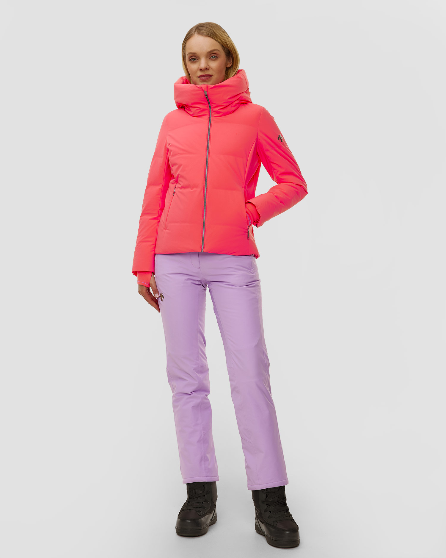 Doudoune de ski rose pour femmes Descente Janie