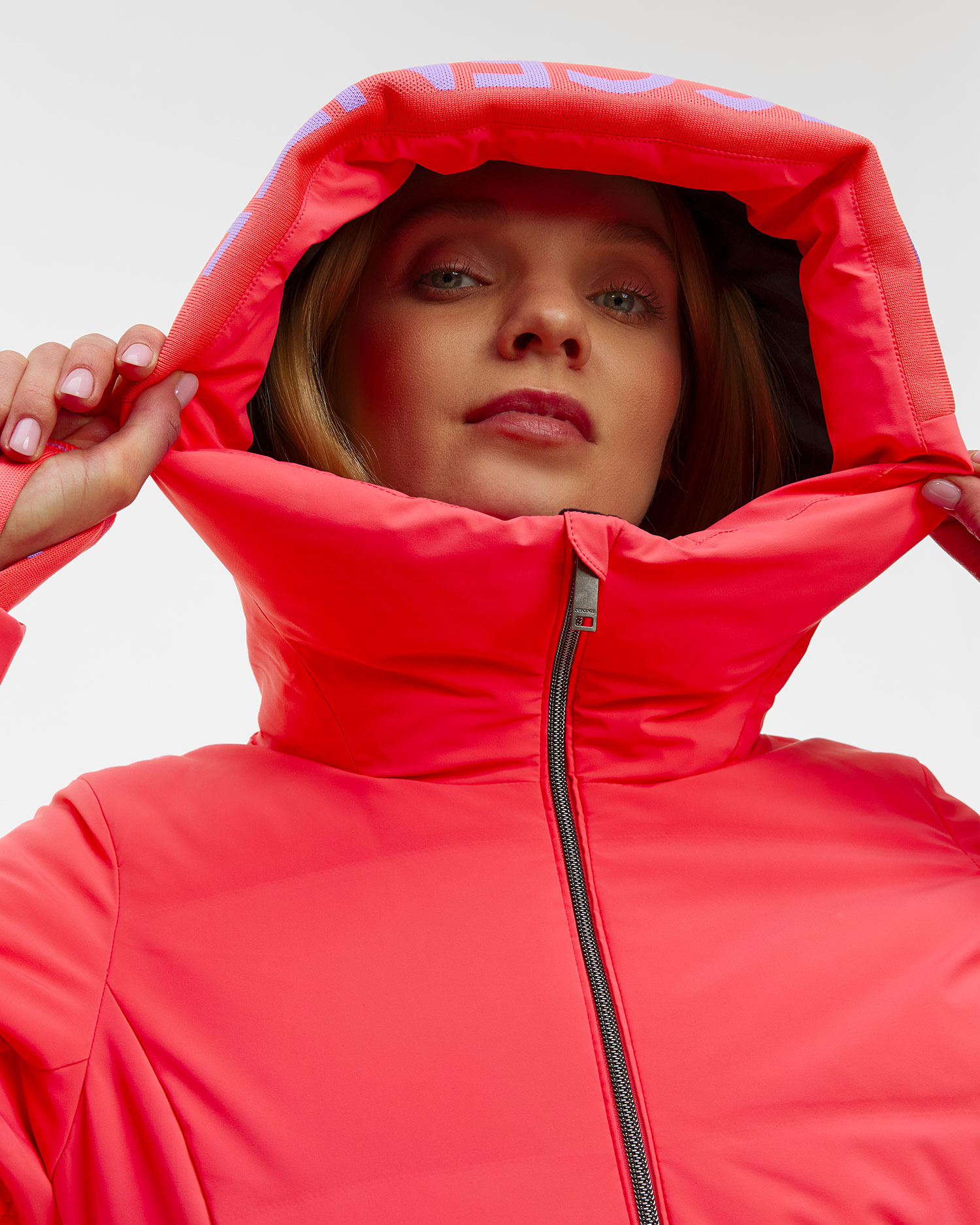 Doudoune de ski rose pour femmes Descente Janie