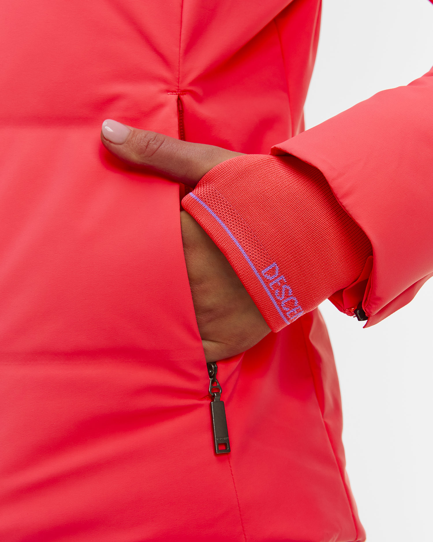 Doudoune de ski rose pour femmes Descente Janie