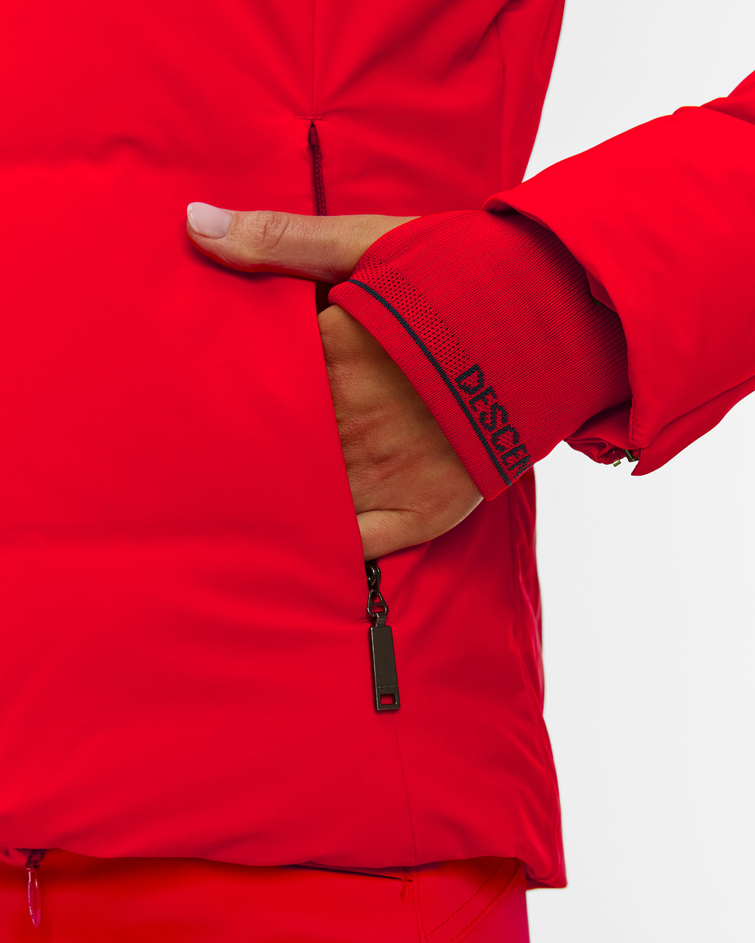 Geacă de schi din puf pentru femei Descente Janie roșie