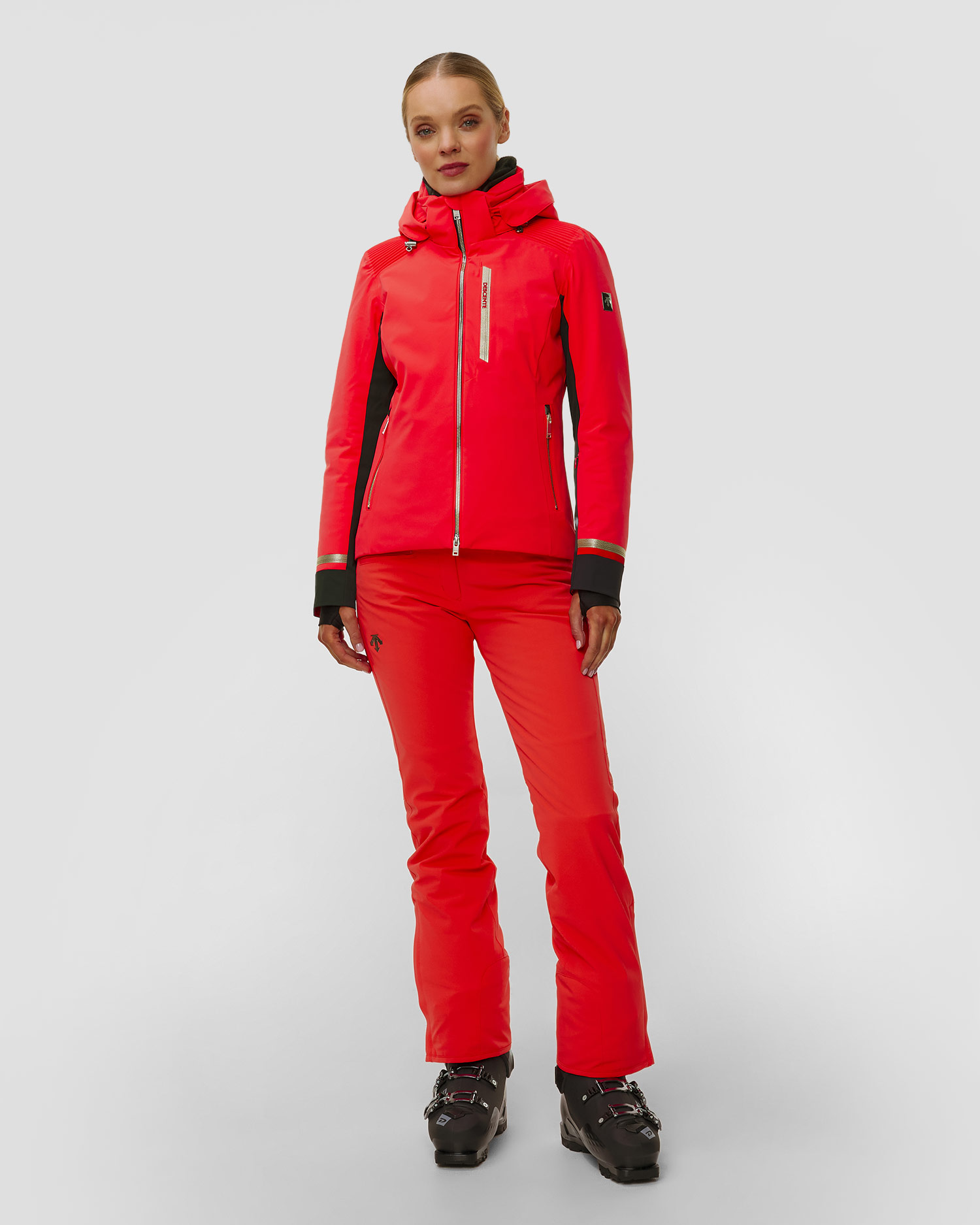 Kurtka narciarska damska Descente Shirring Jacket czerwona