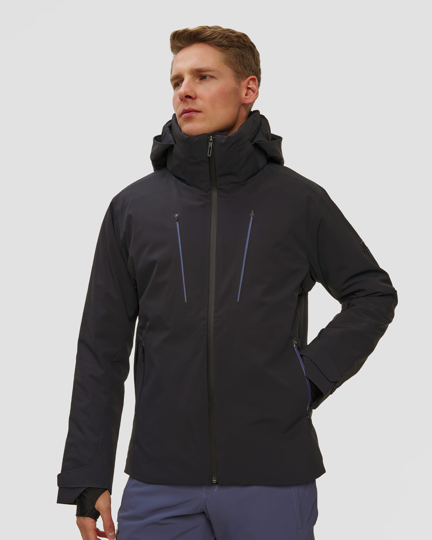 Kurtka narciarska męska Descente Removable Down Jacket, Kolor/Wzór: Czarny