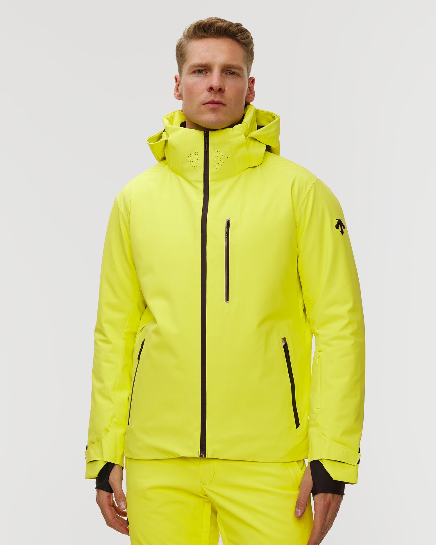 Giacca da sci da uomo Descente Caden gialla, Colore/Disegno: Żółty