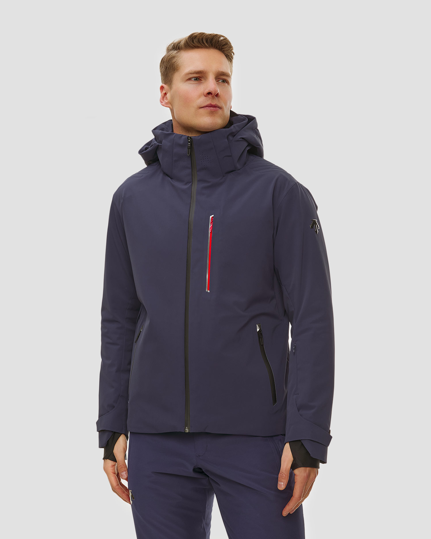 Giacca da sci da uomo Descente Caden blu scuro, Colore/Disegno: Granatowy