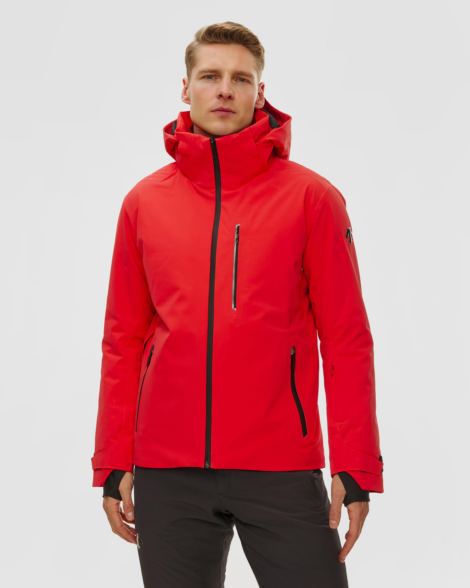 Giacca da sci da uomo Descente Caden rossa, Colore/Disegno: Czerwony