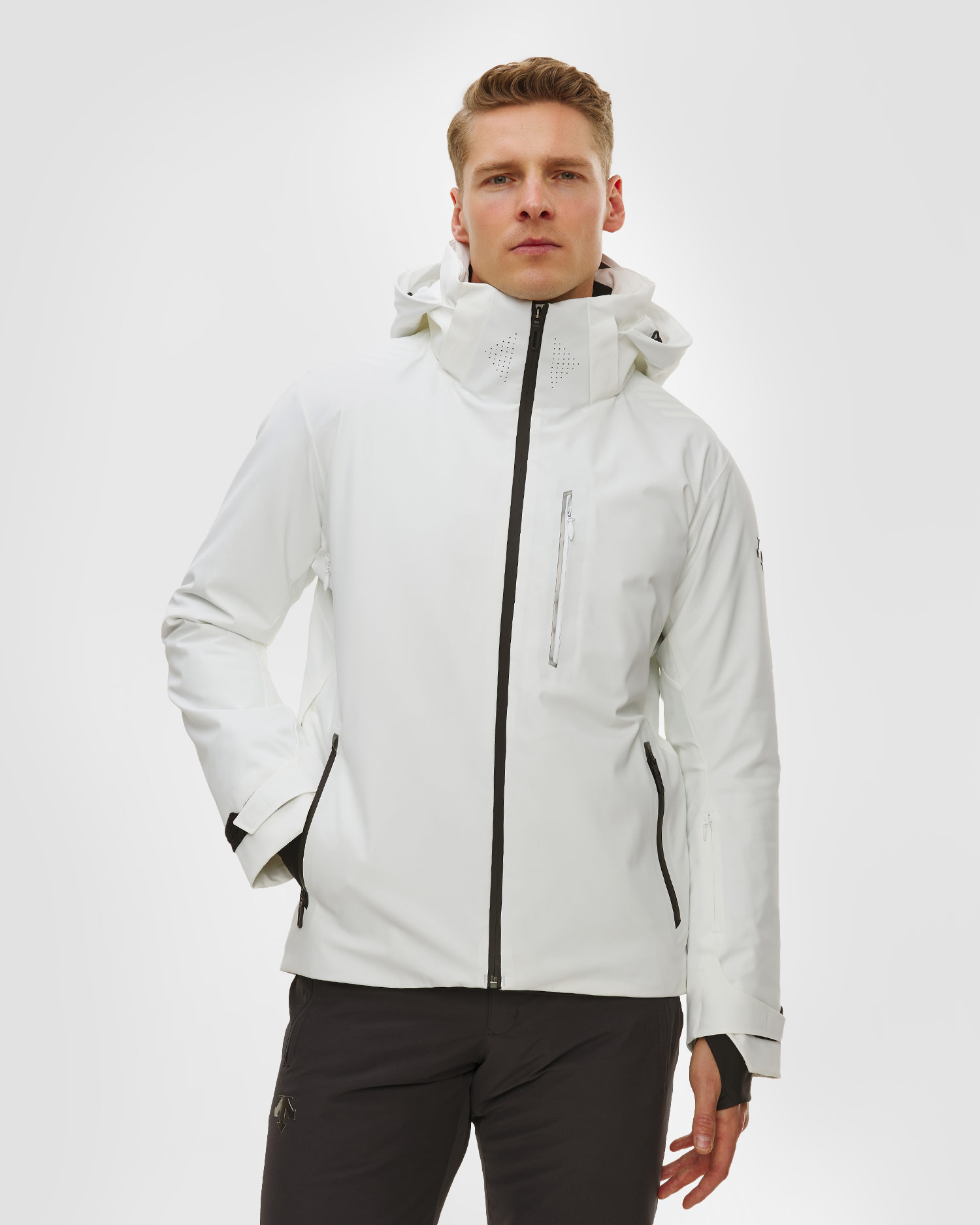 Giacca da sci da uomo Descente Caden bianca