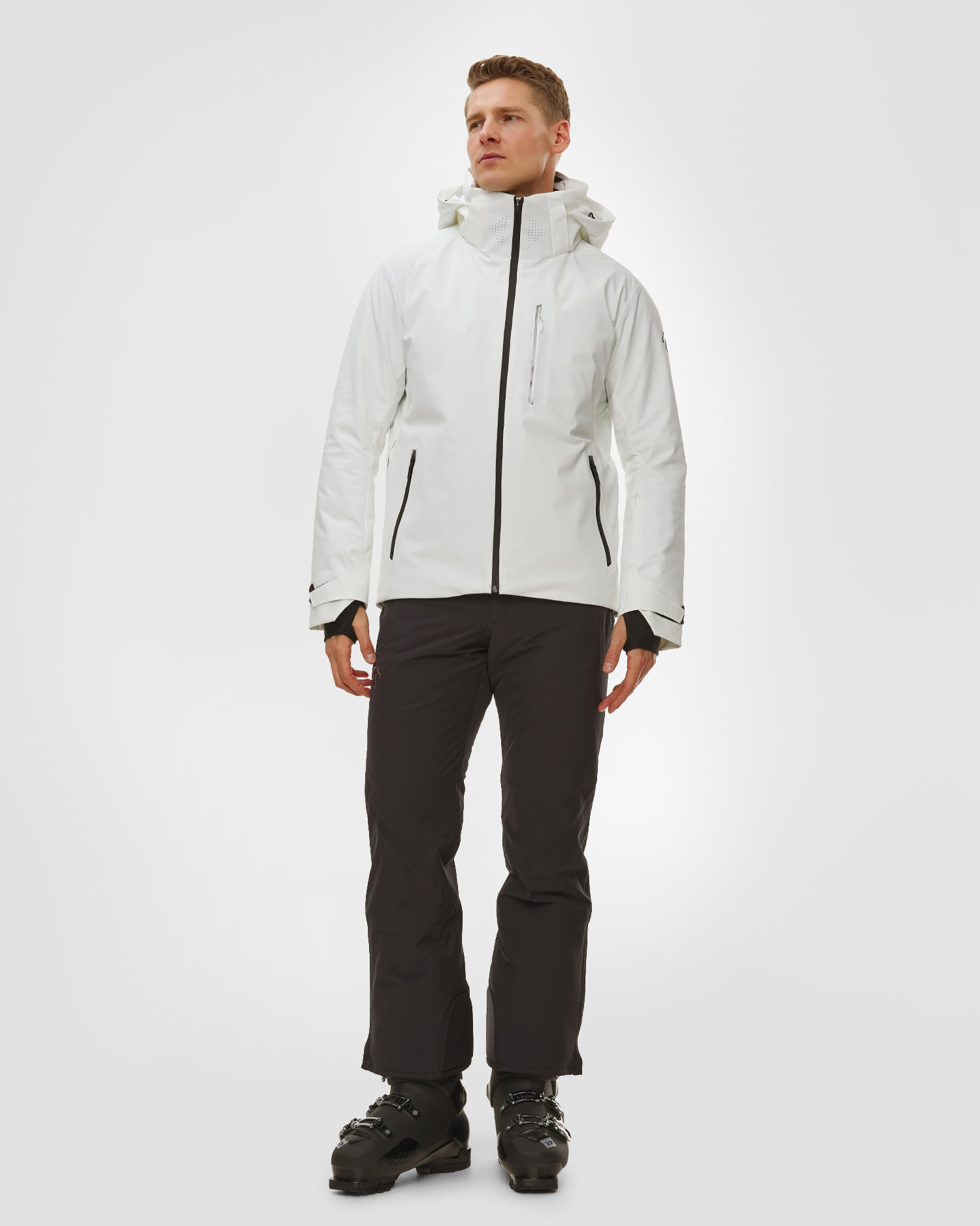 Giacca da sci da uomo Descente Caden bianca