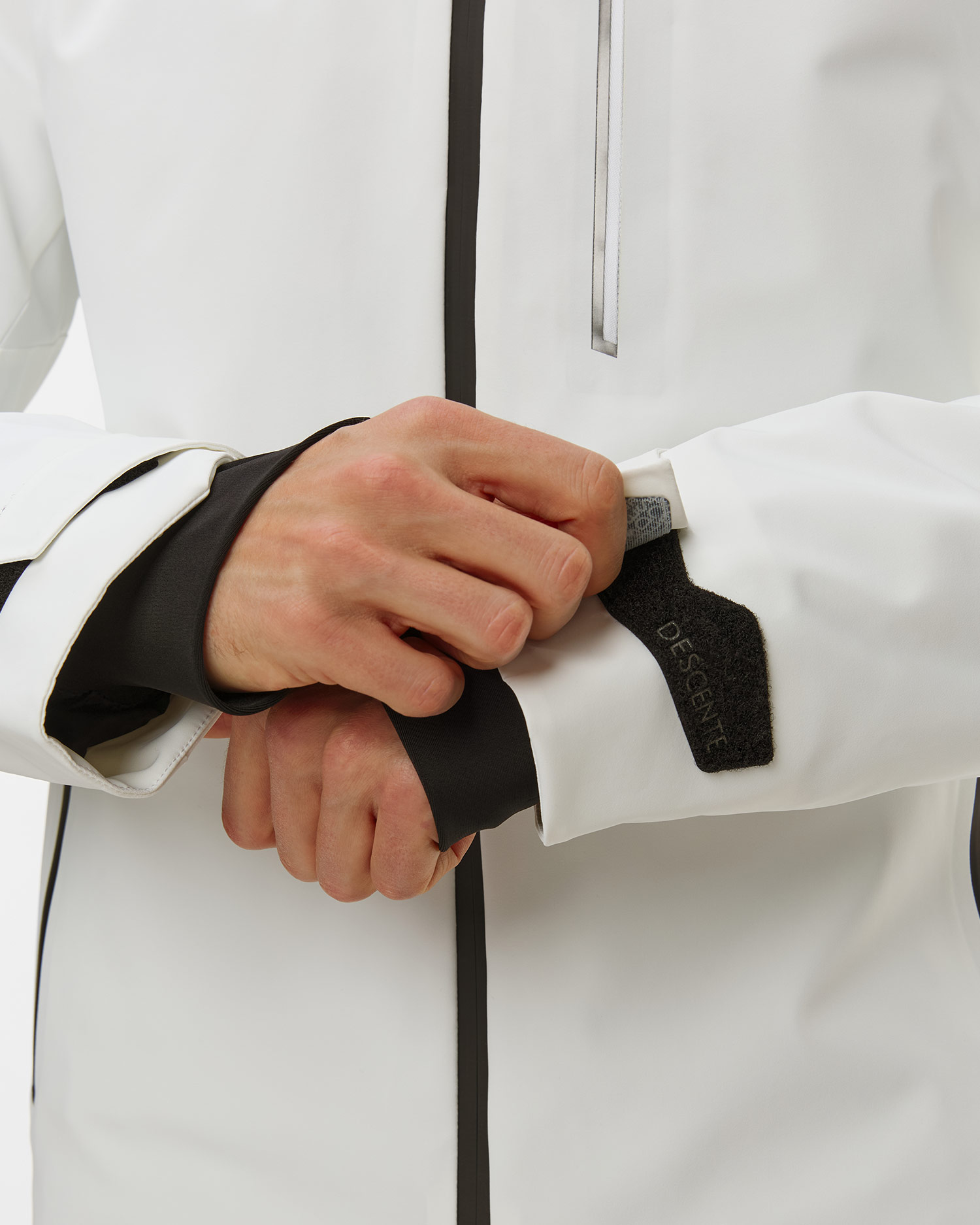 Giacca da sci da uomo Descente Caden bianca