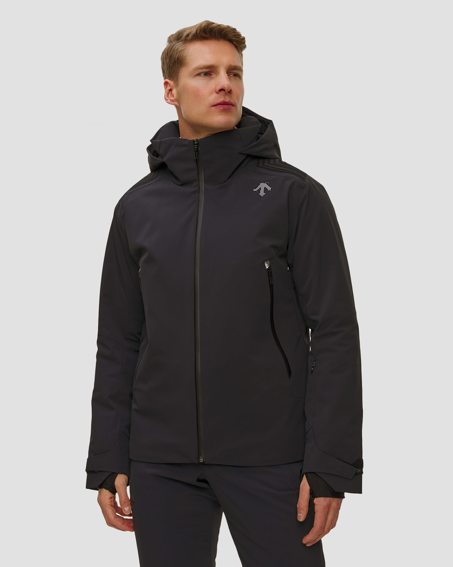 Giacca da sci da uomo Descente Finder nera, Colore/Disegno: Czarny