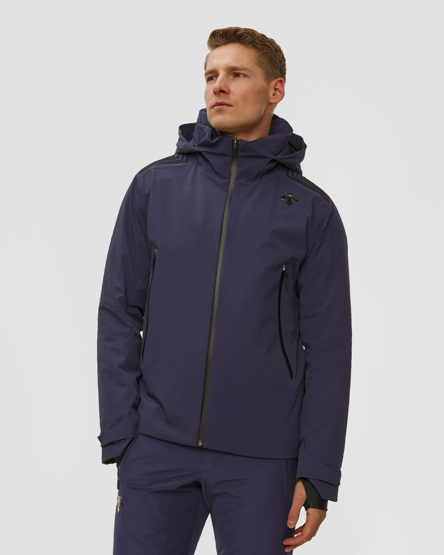 Giacca da sci da uomo Descente Finder blu scuro, Colore/Disegno: Granatowy