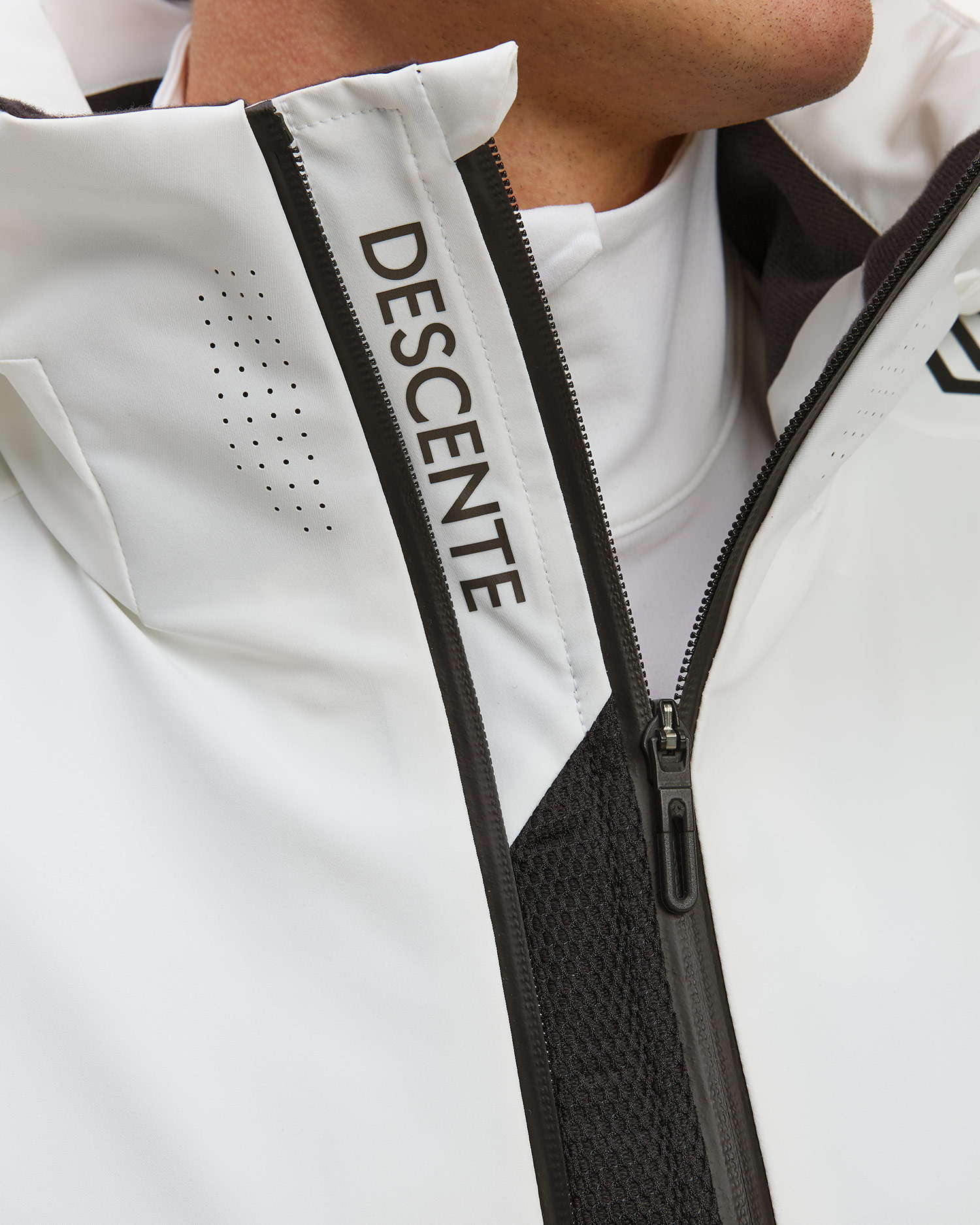 Giacca da sci da uomo Descente Finder bianca