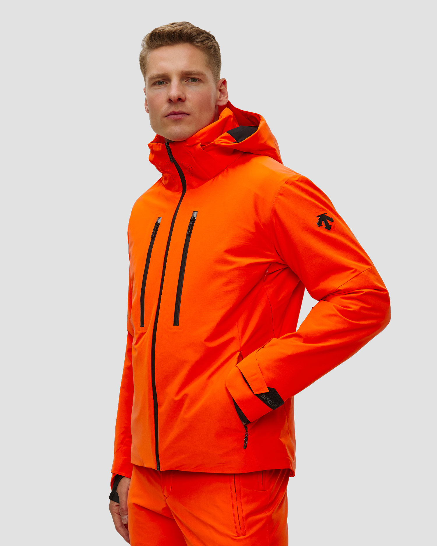 Kurtka narciarska męska Descente Stream pomarańczowa
